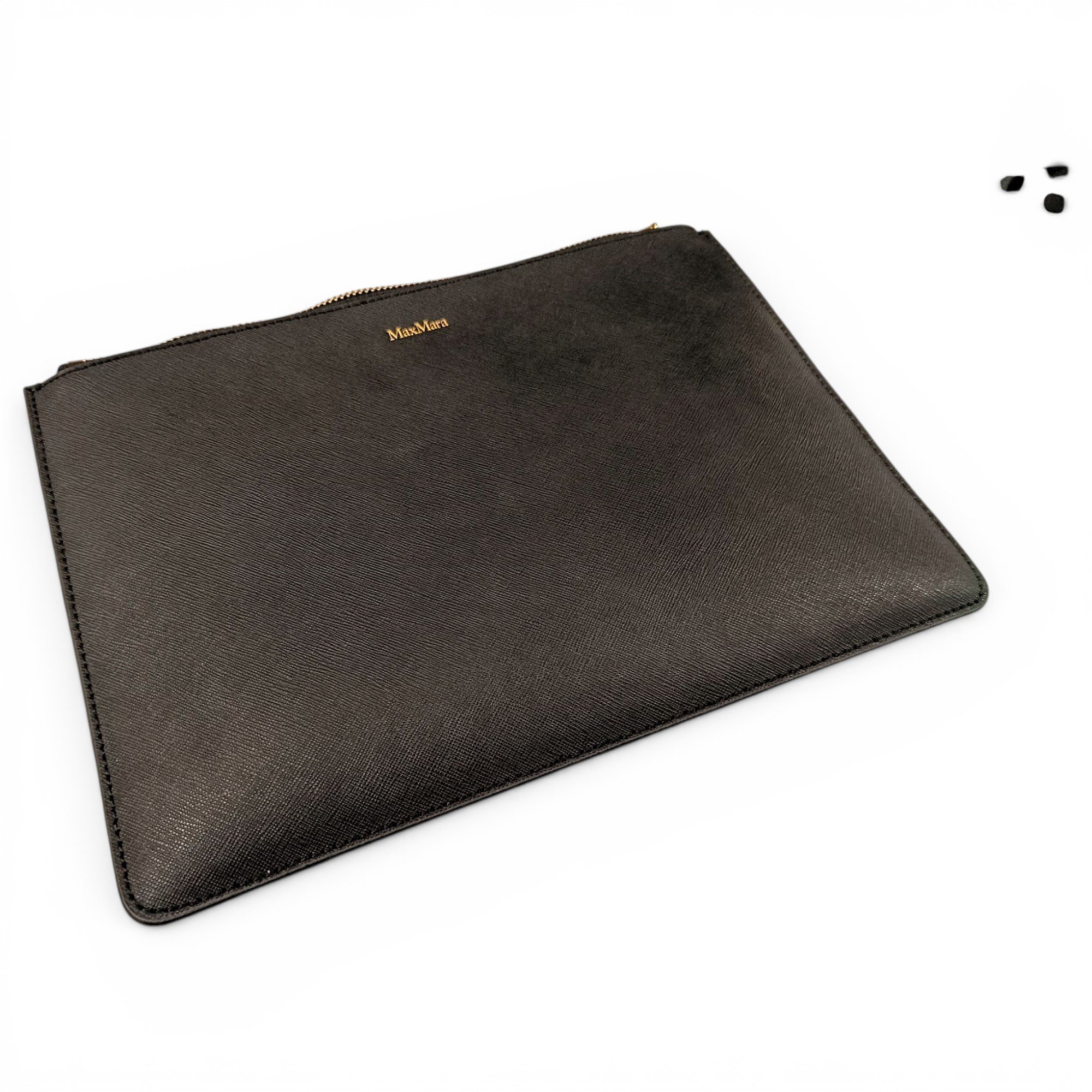 Max Mara Atelier leather clutch bag