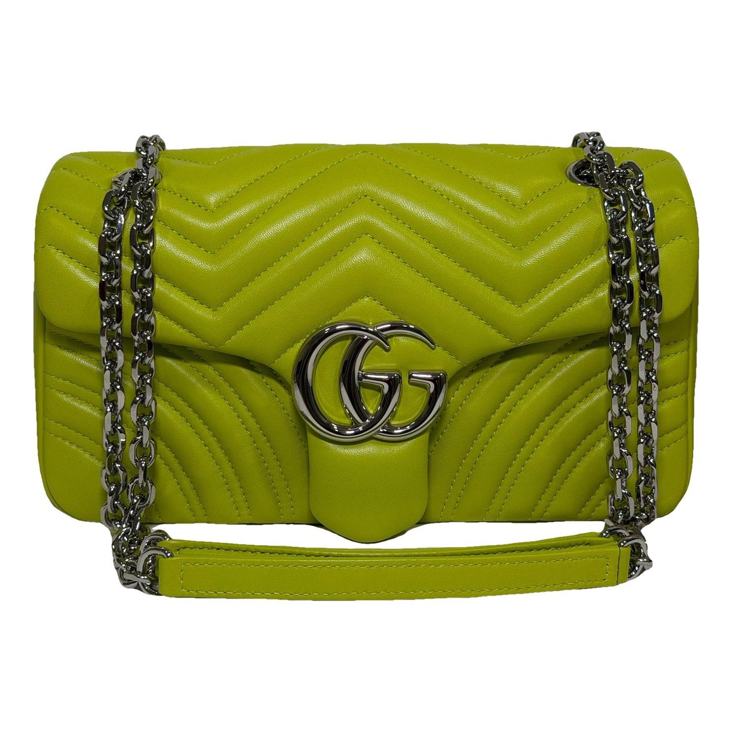 Pearly GG Marmont Flap leather crossbody bag
