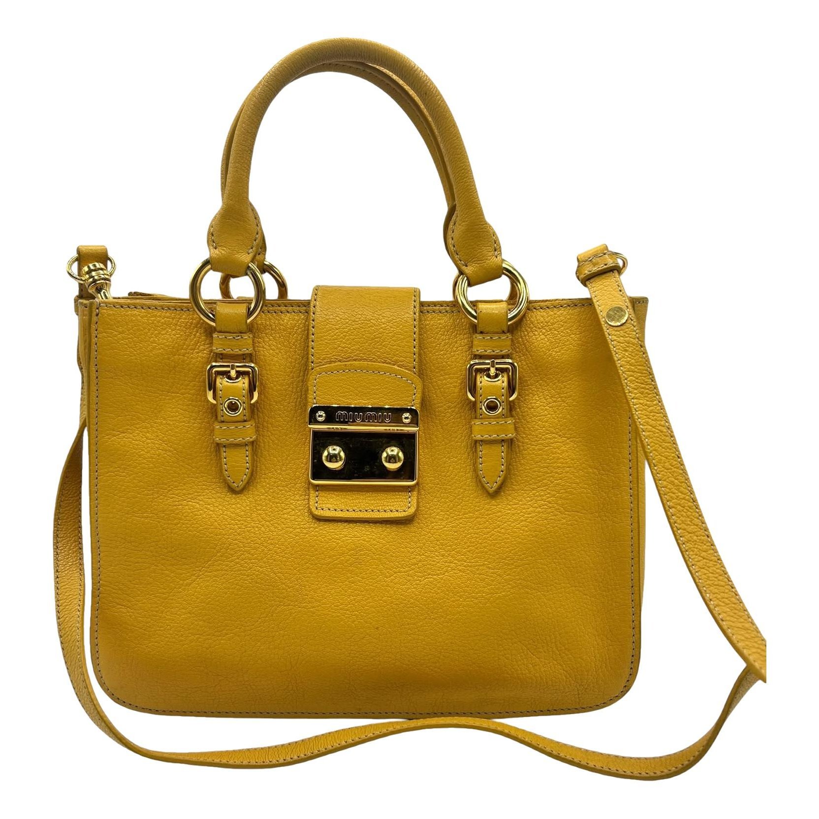 Madras leather handbag