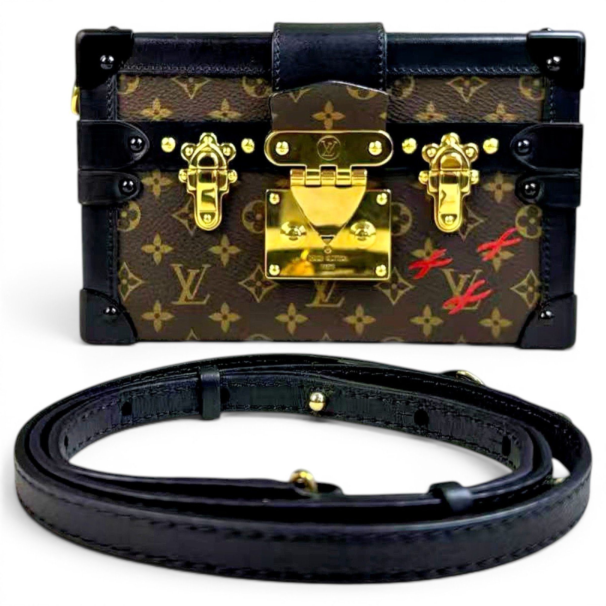 Petite Malle leather handbag