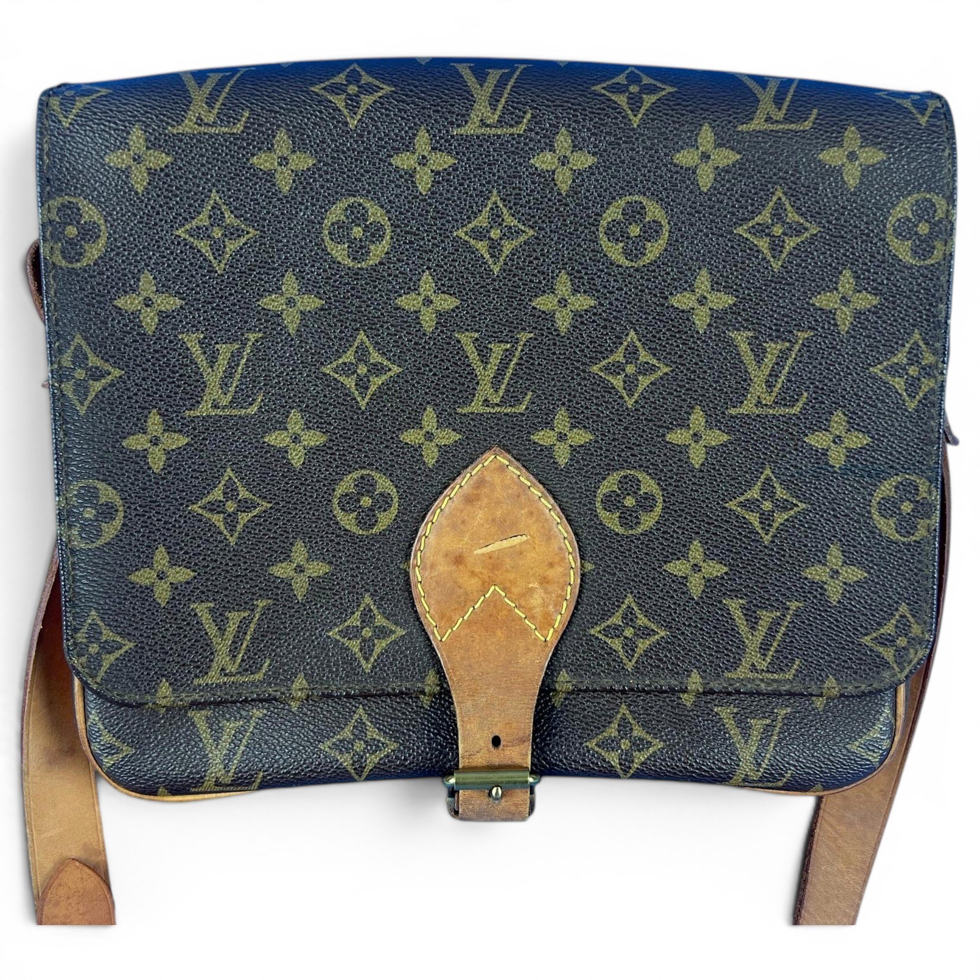 Cartouchière leather crossbody bag