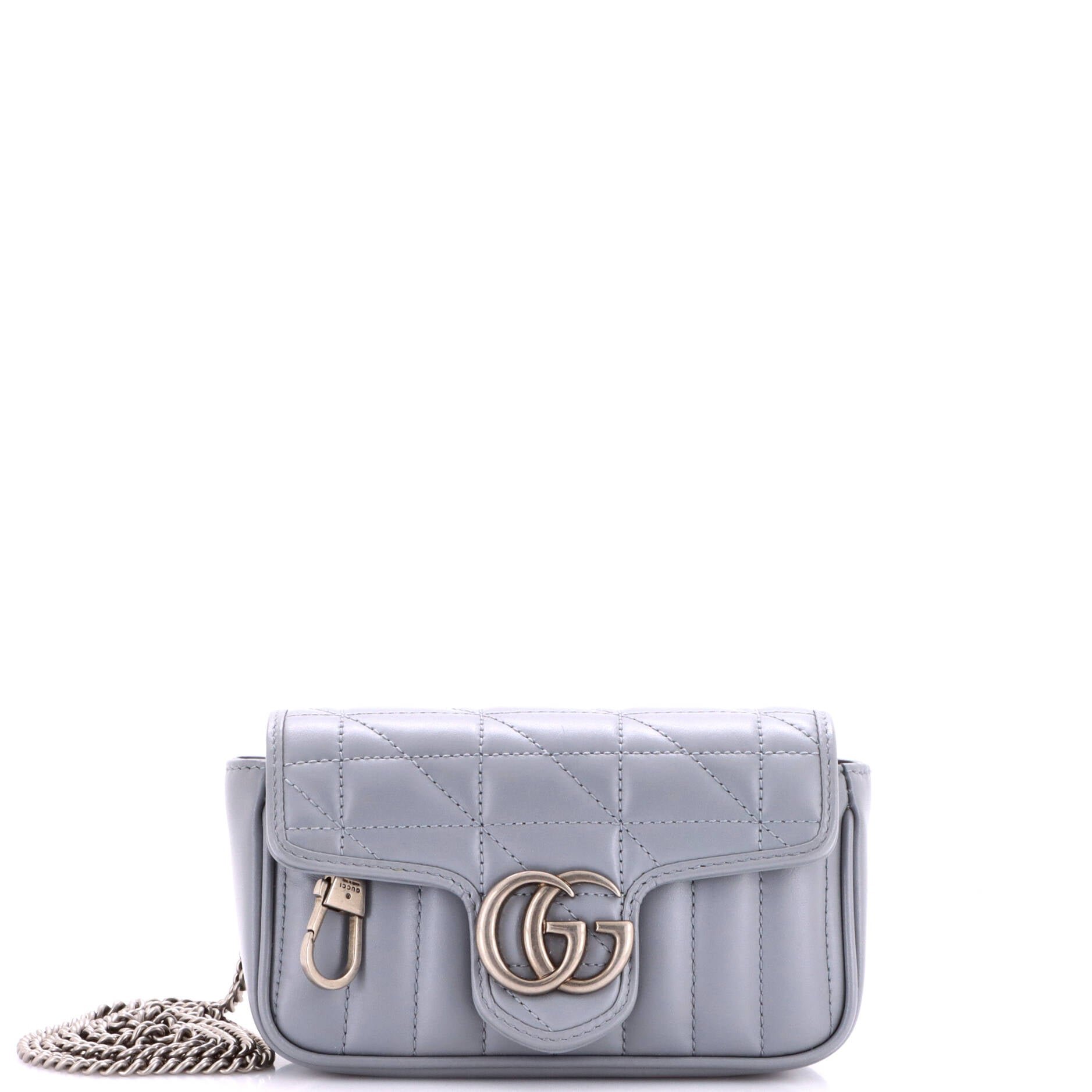 GG Marmont Flap Bag Mixed Matelasse Leather Super Mini