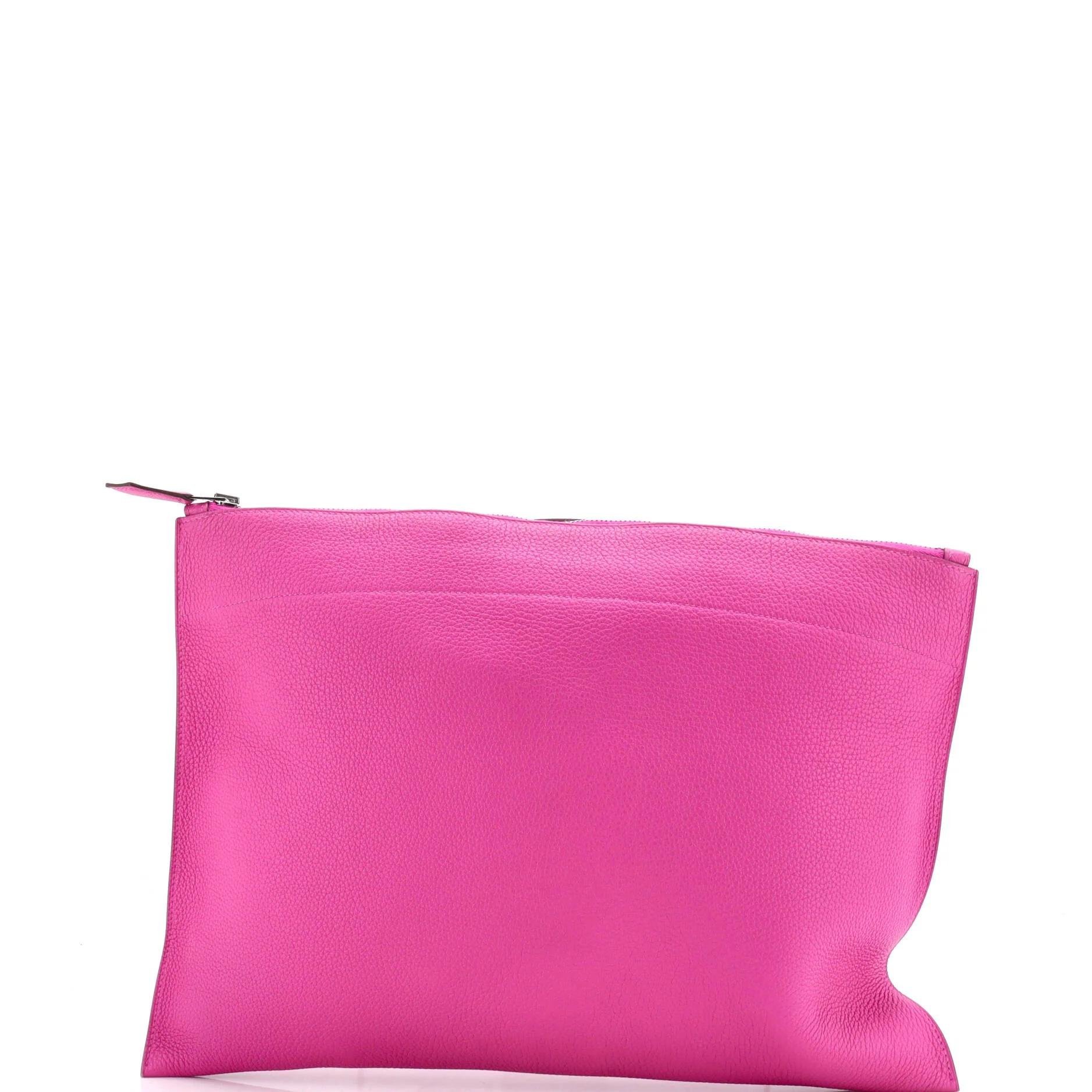 Leather clutch bag