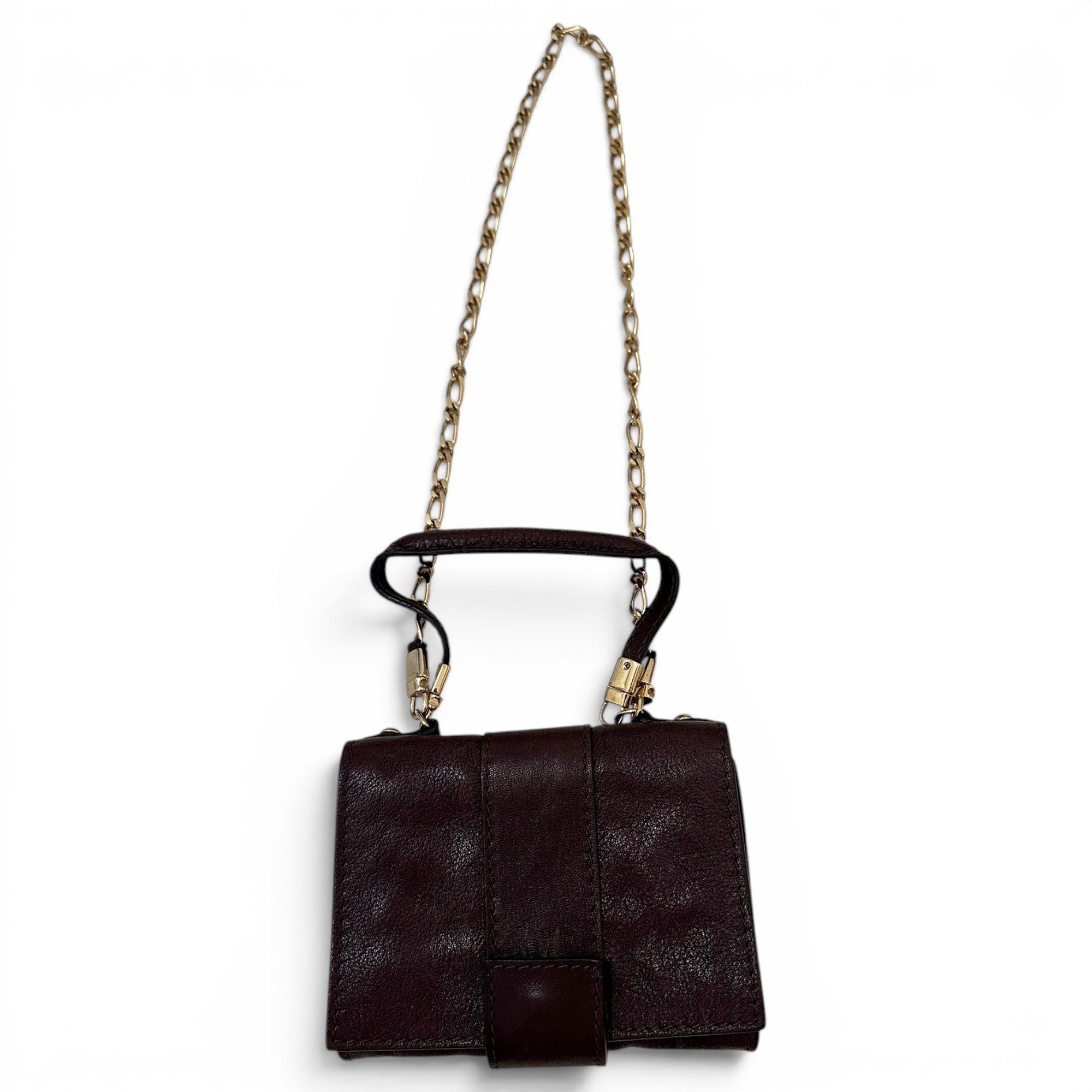 Leather clutch bag