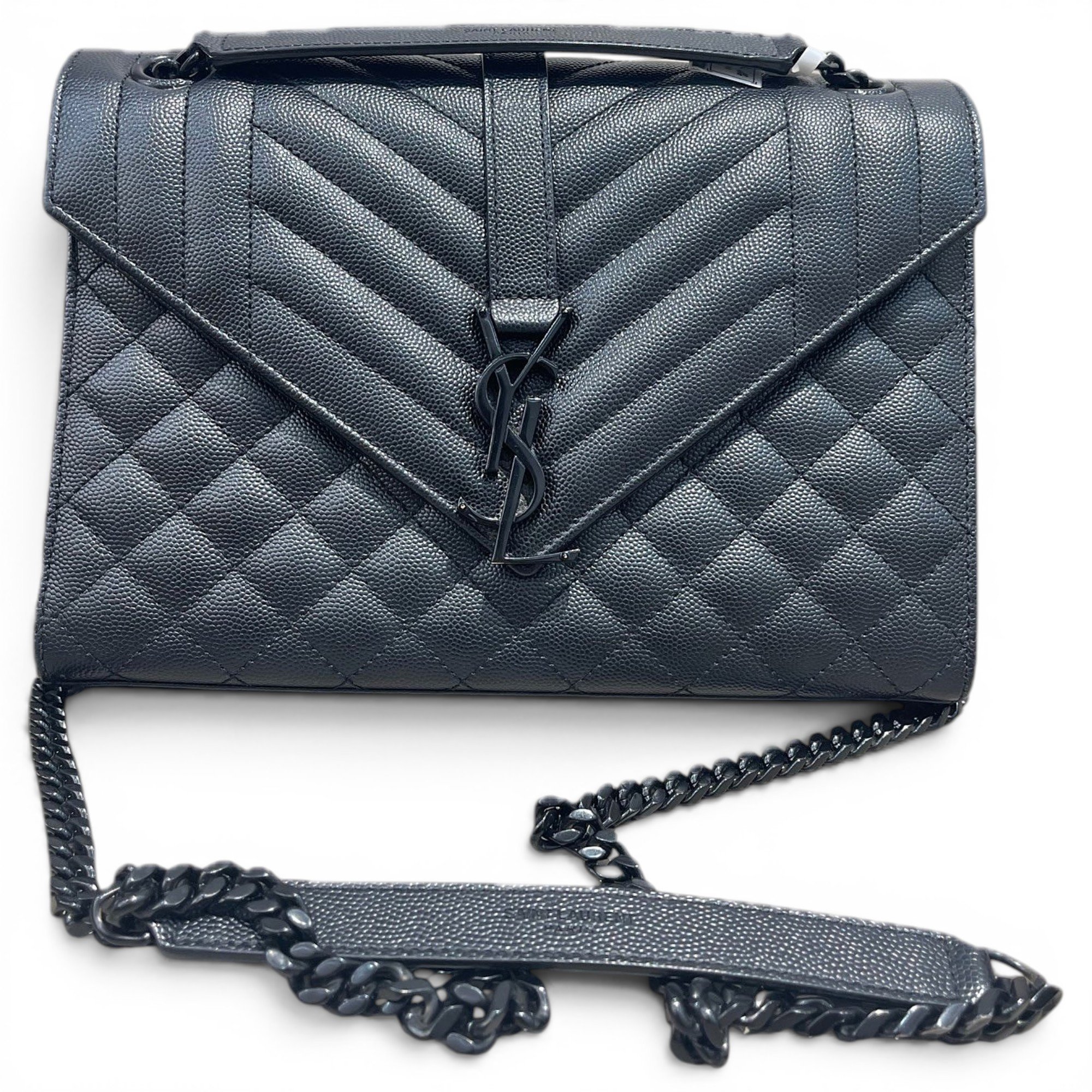 Envelope leather handbag