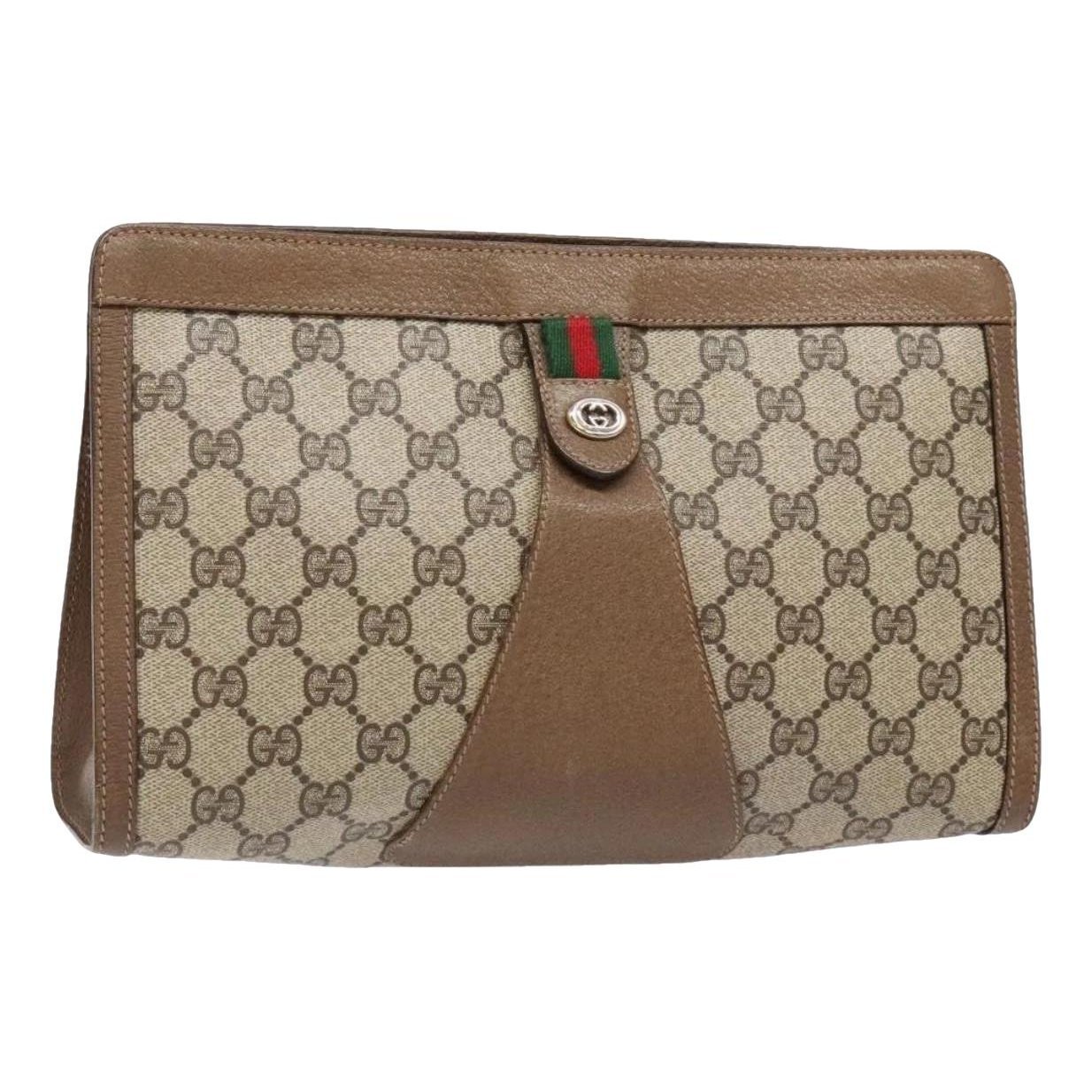 Leather clutch bag