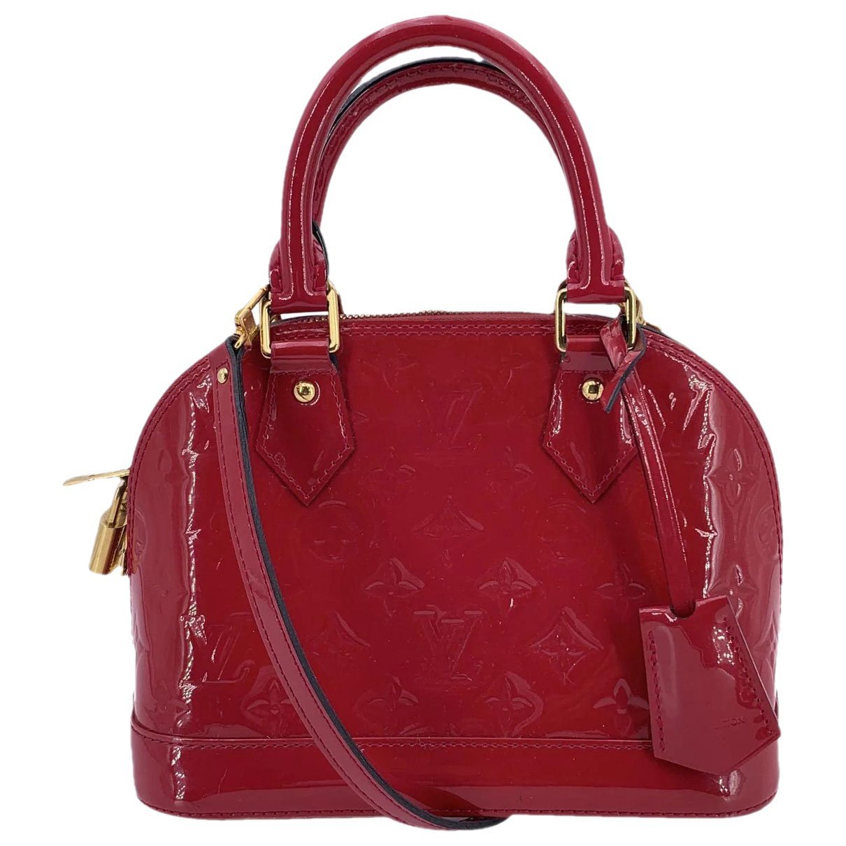 Louis Vuitton Alma BB patent leather handbag