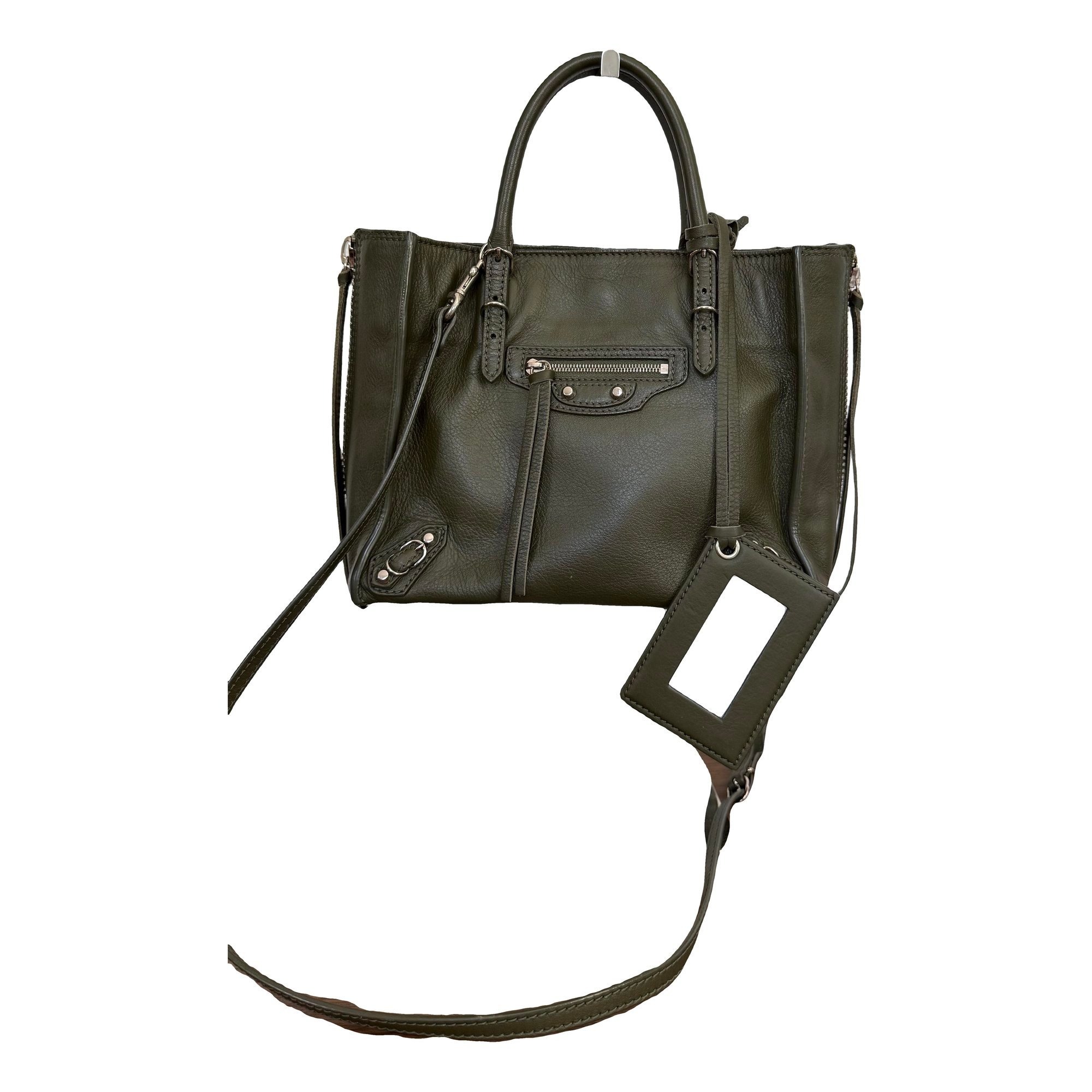 Papier leather handbag