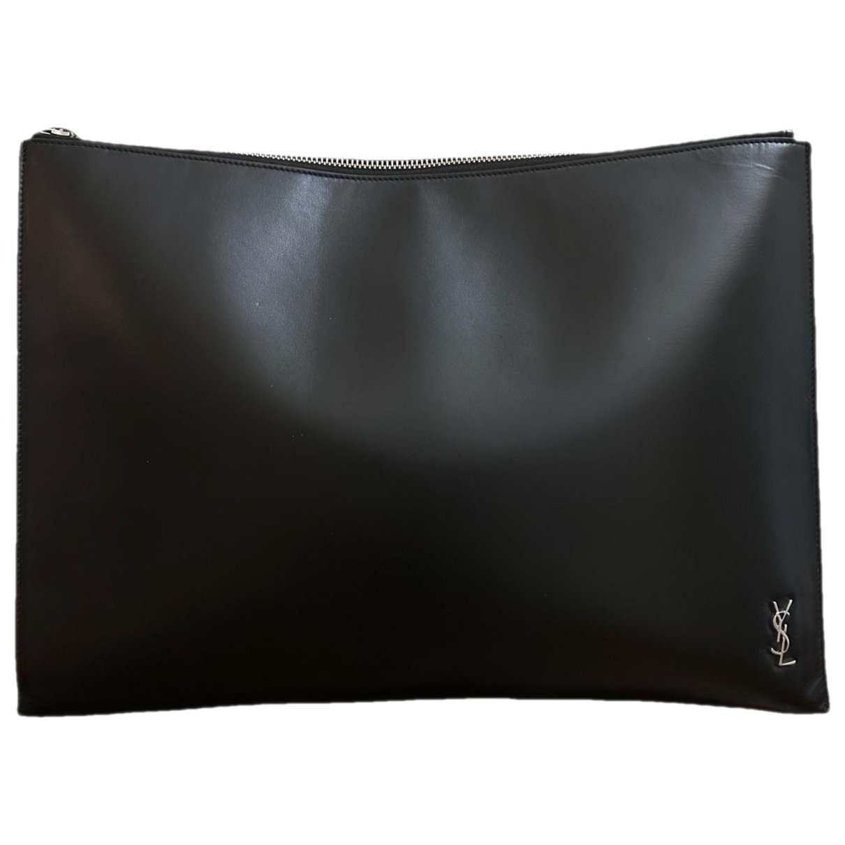 Leather clutch bag
