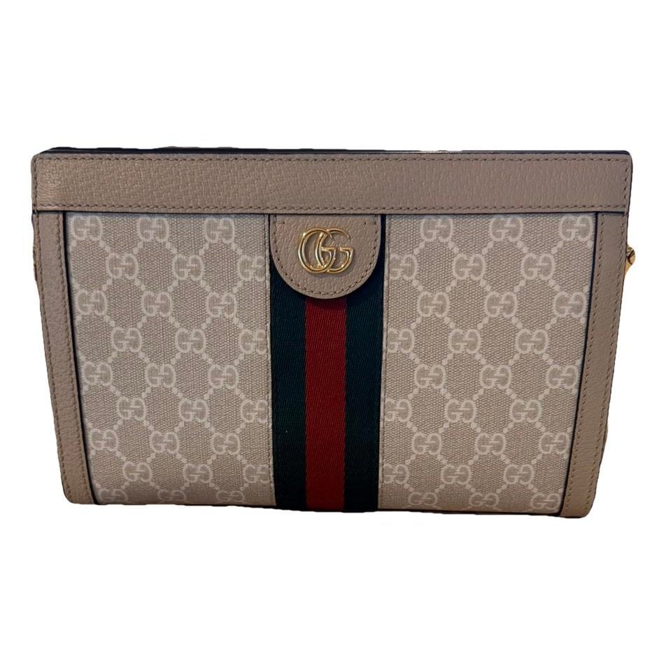 Ophidia leather clutch bag