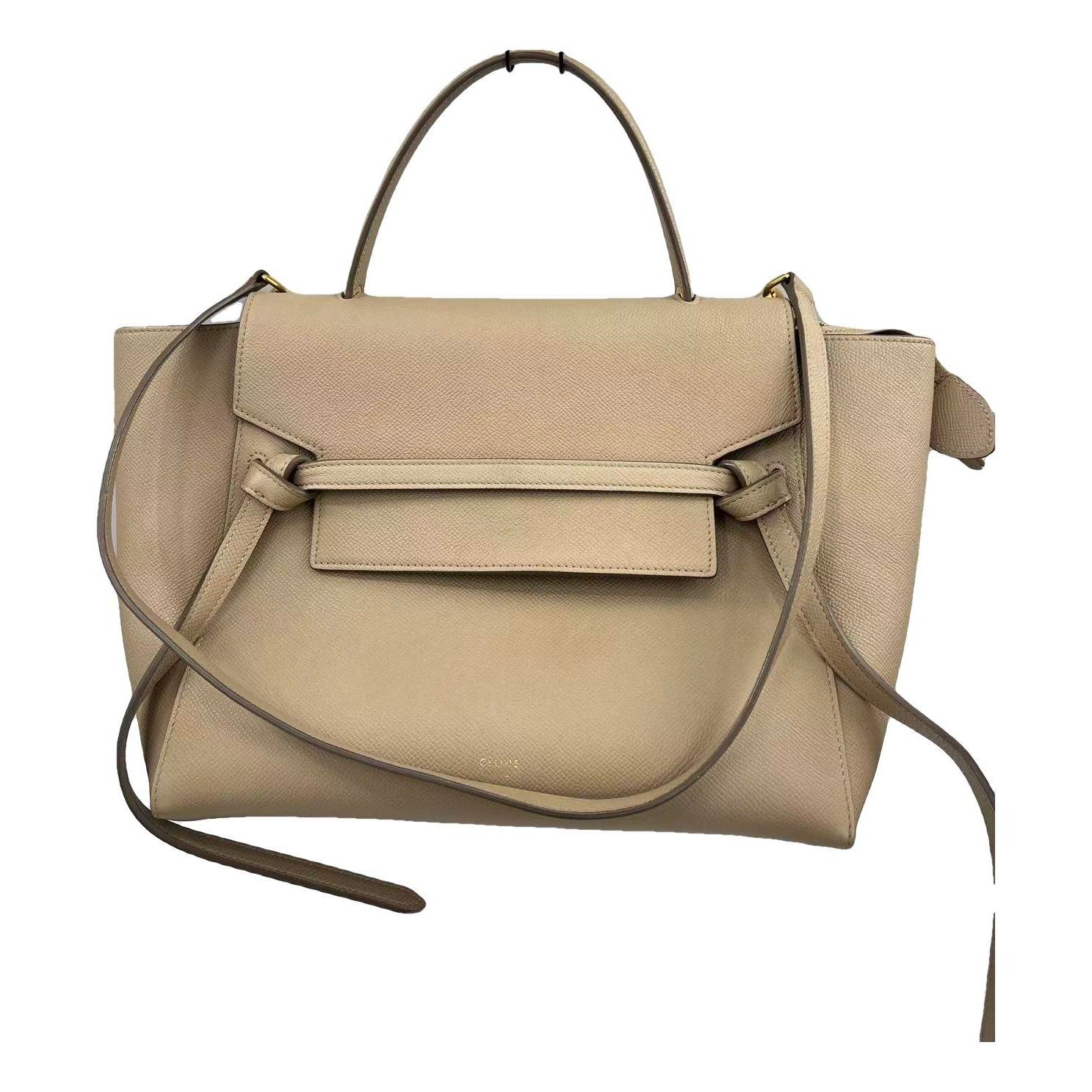 Belt leather tote