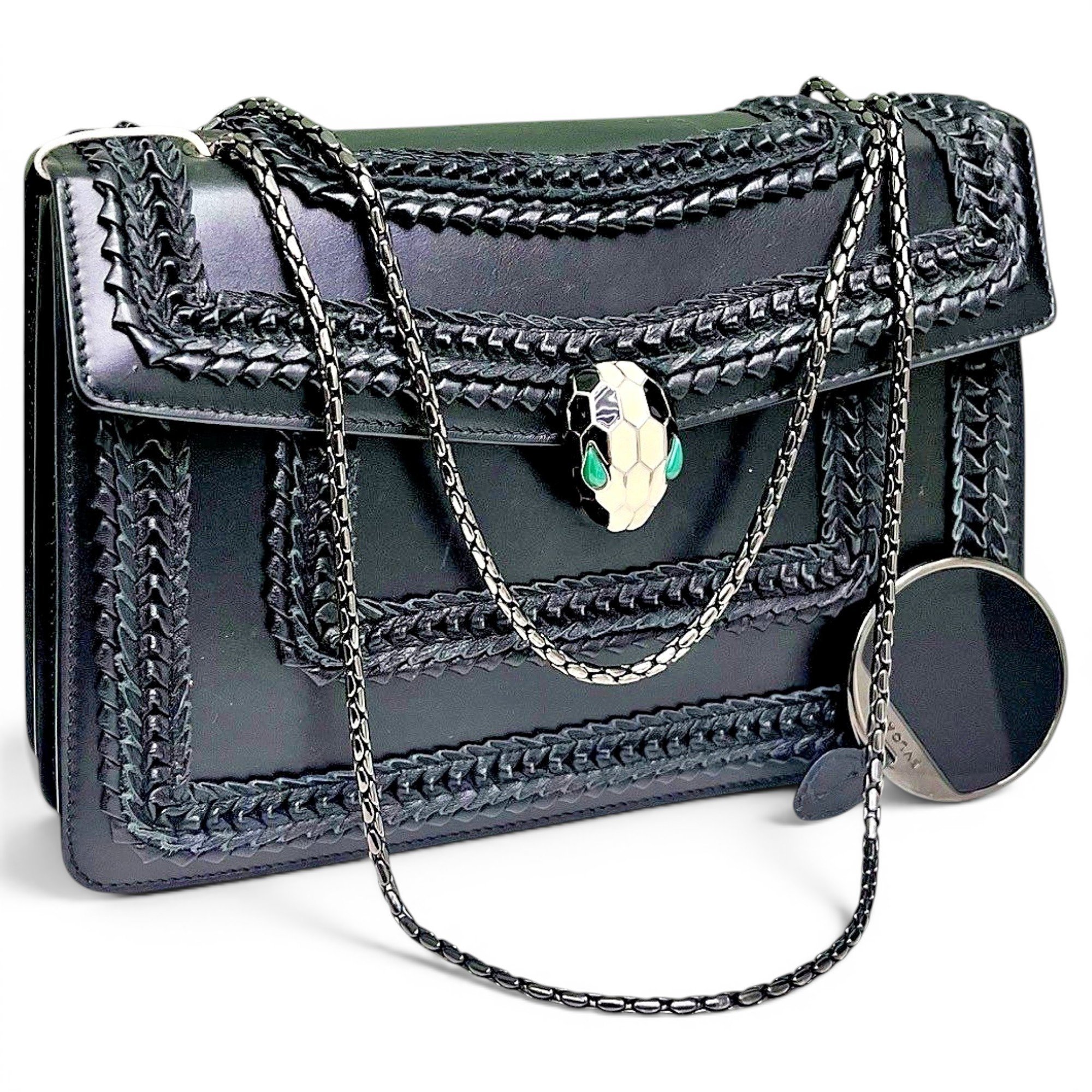 Serpenti leather handbag