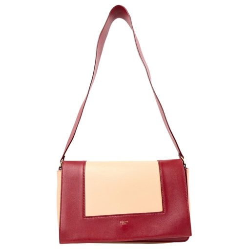 Frame leather handbag