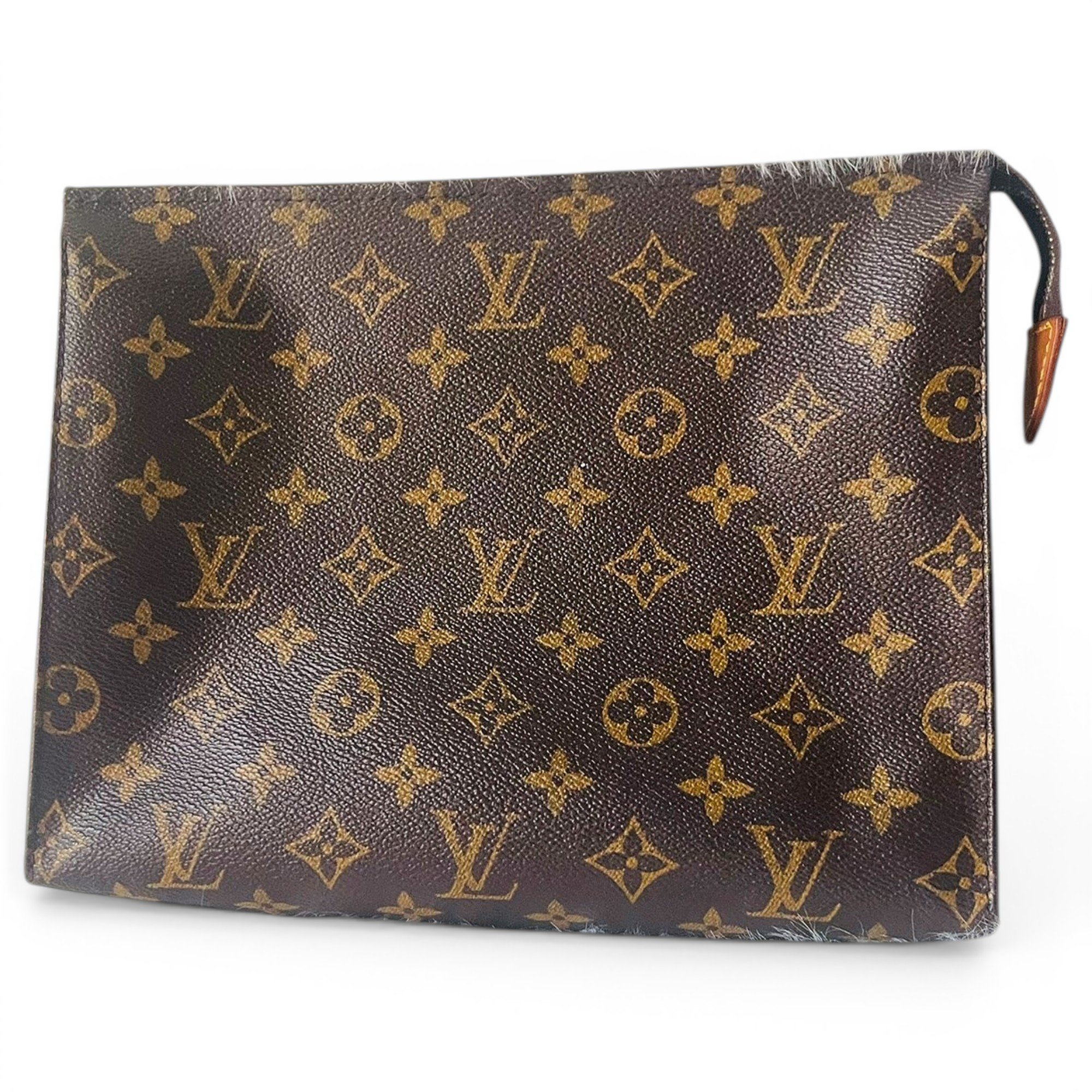 Leather clutch bag