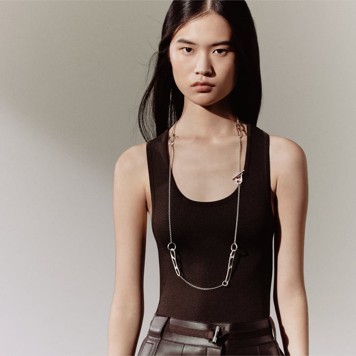 Sans Coloris Chaine d'Ancre Punk Long Necklace