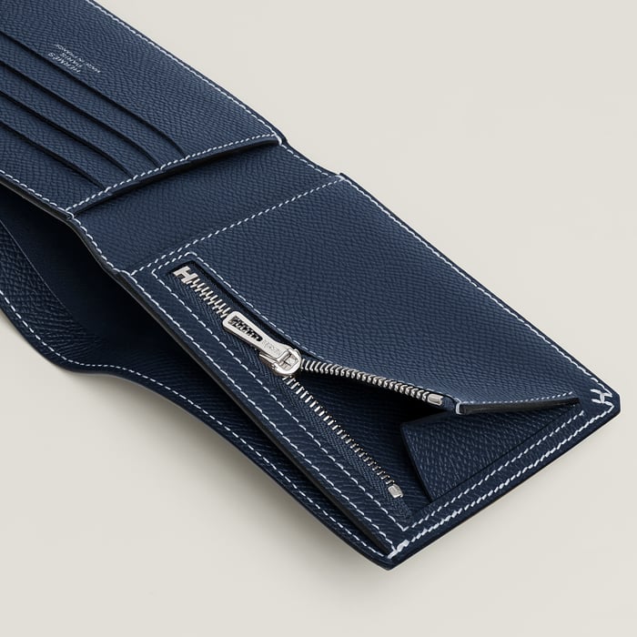 Bleu Abysse H Sellier Compact Wallet