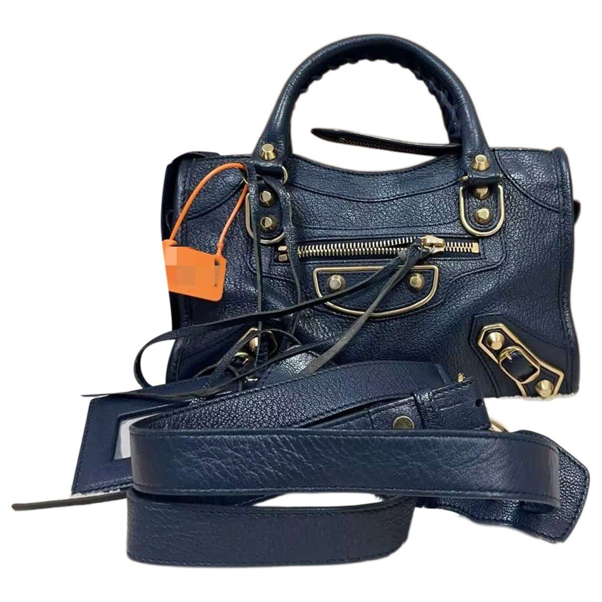 City leather handbag