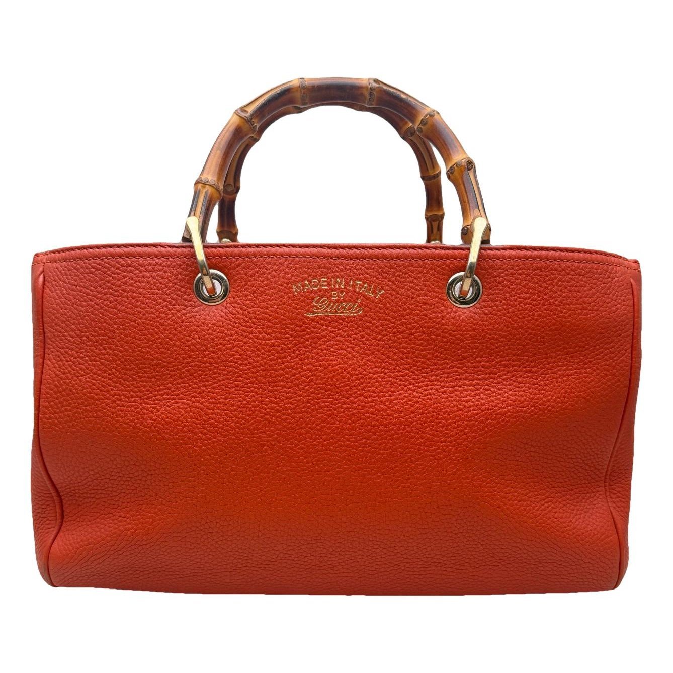 Bamboo leather handbag