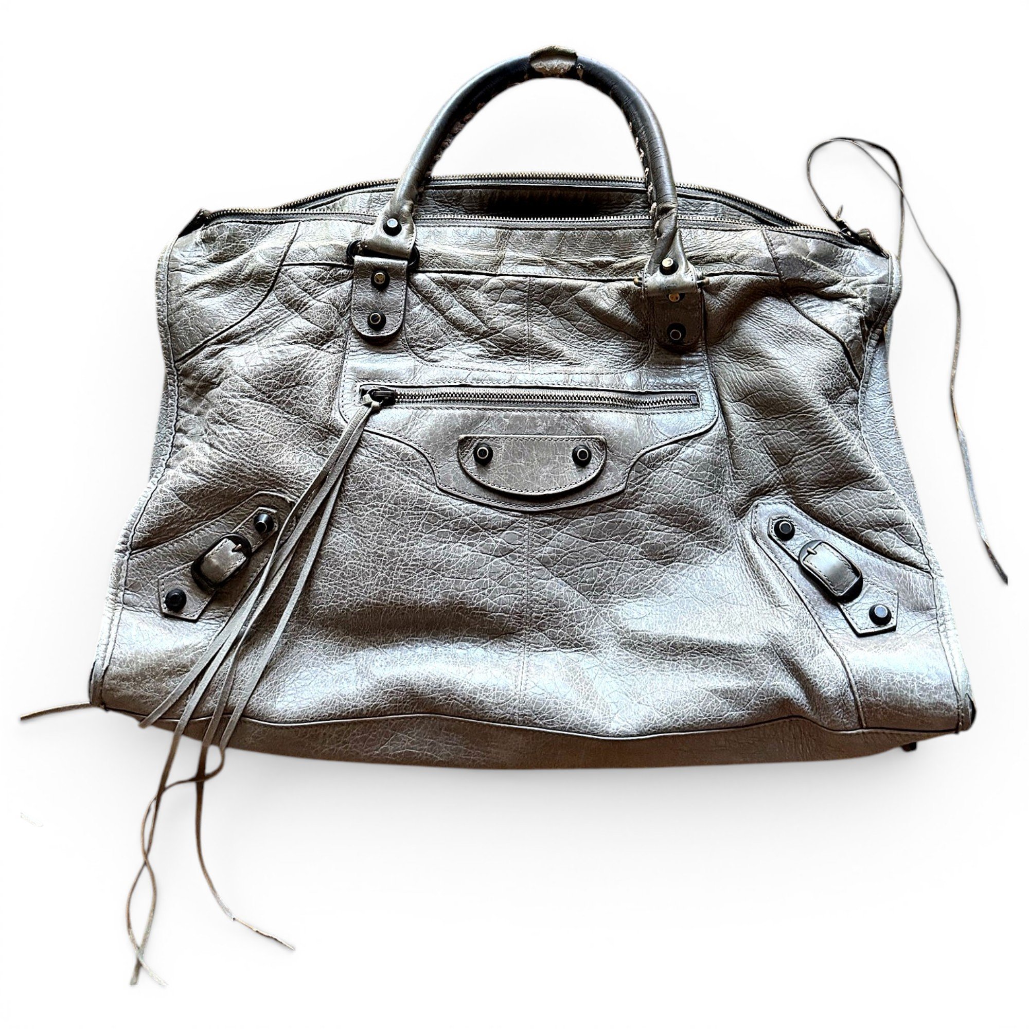 City leather handbag