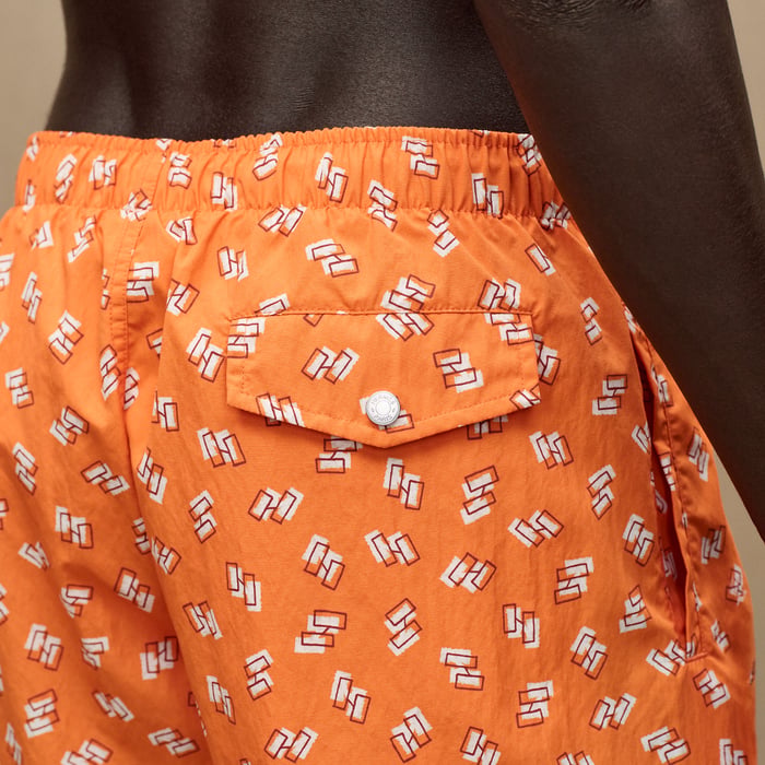 Orange Poppy "Ouh La l'H" Swim Trunks