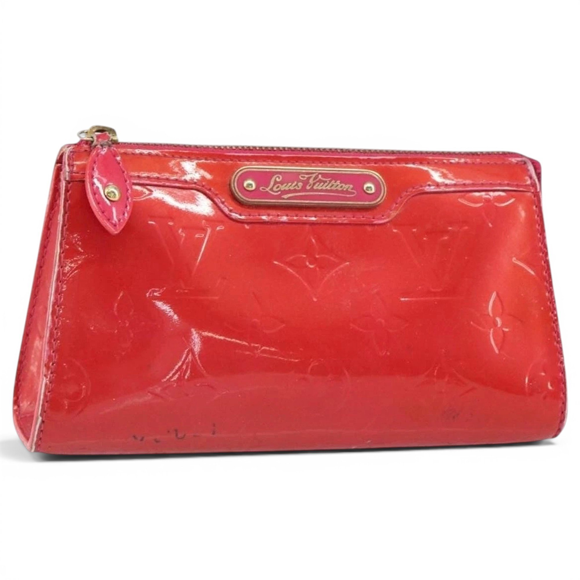 Leather clutch bag