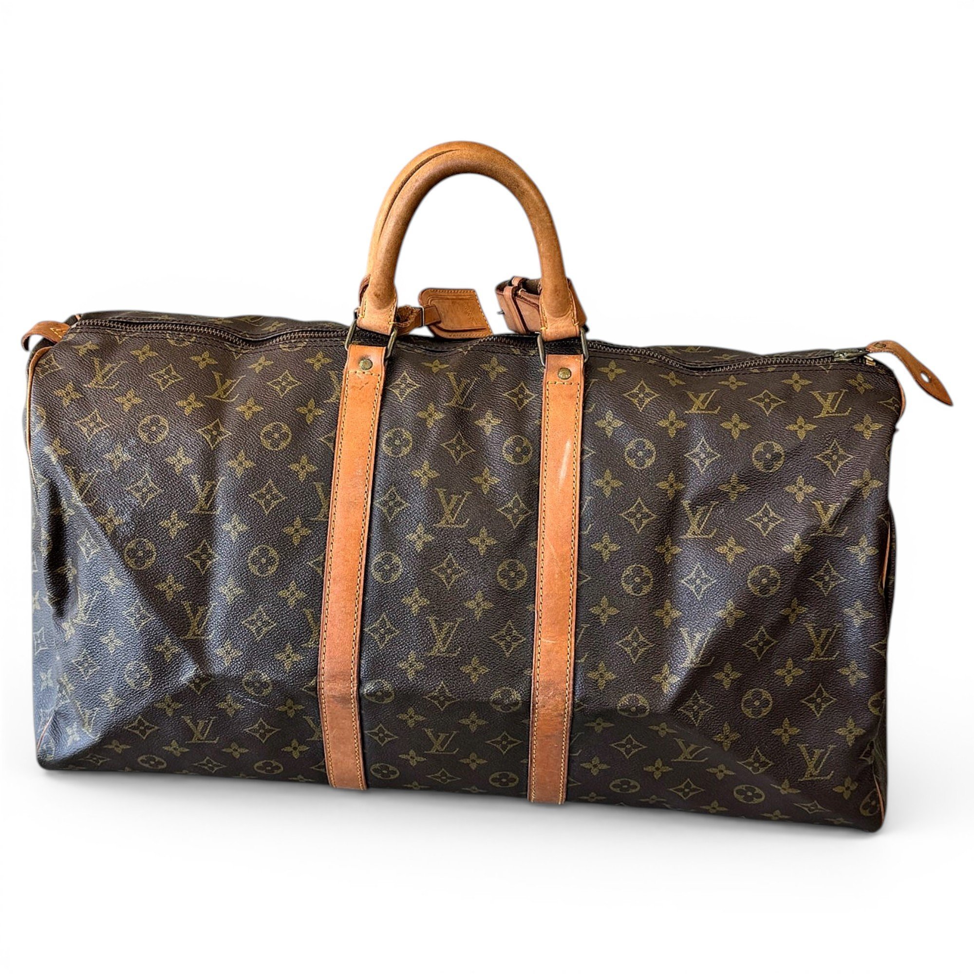 Keepall leather travel bag