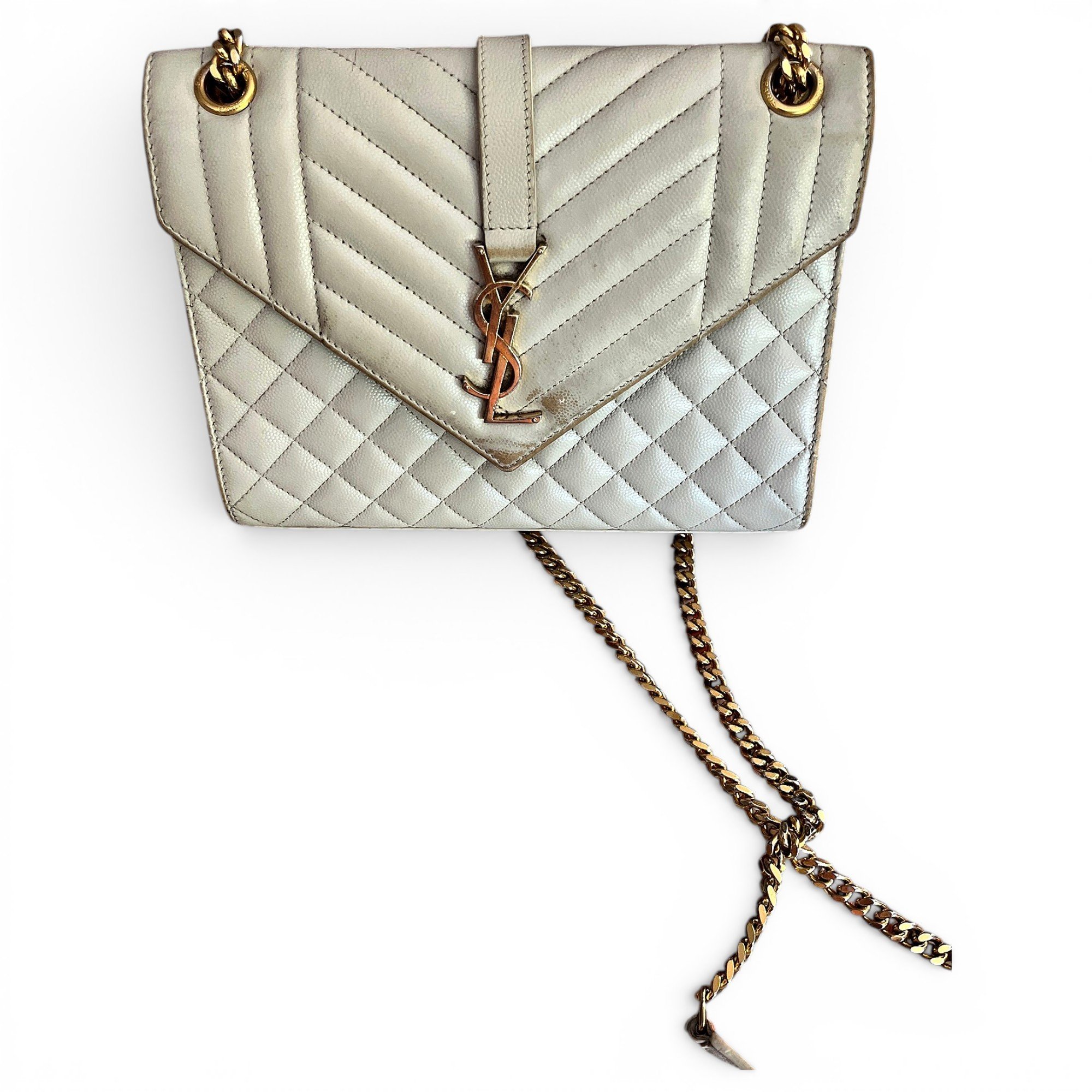 Envelope leather handbag