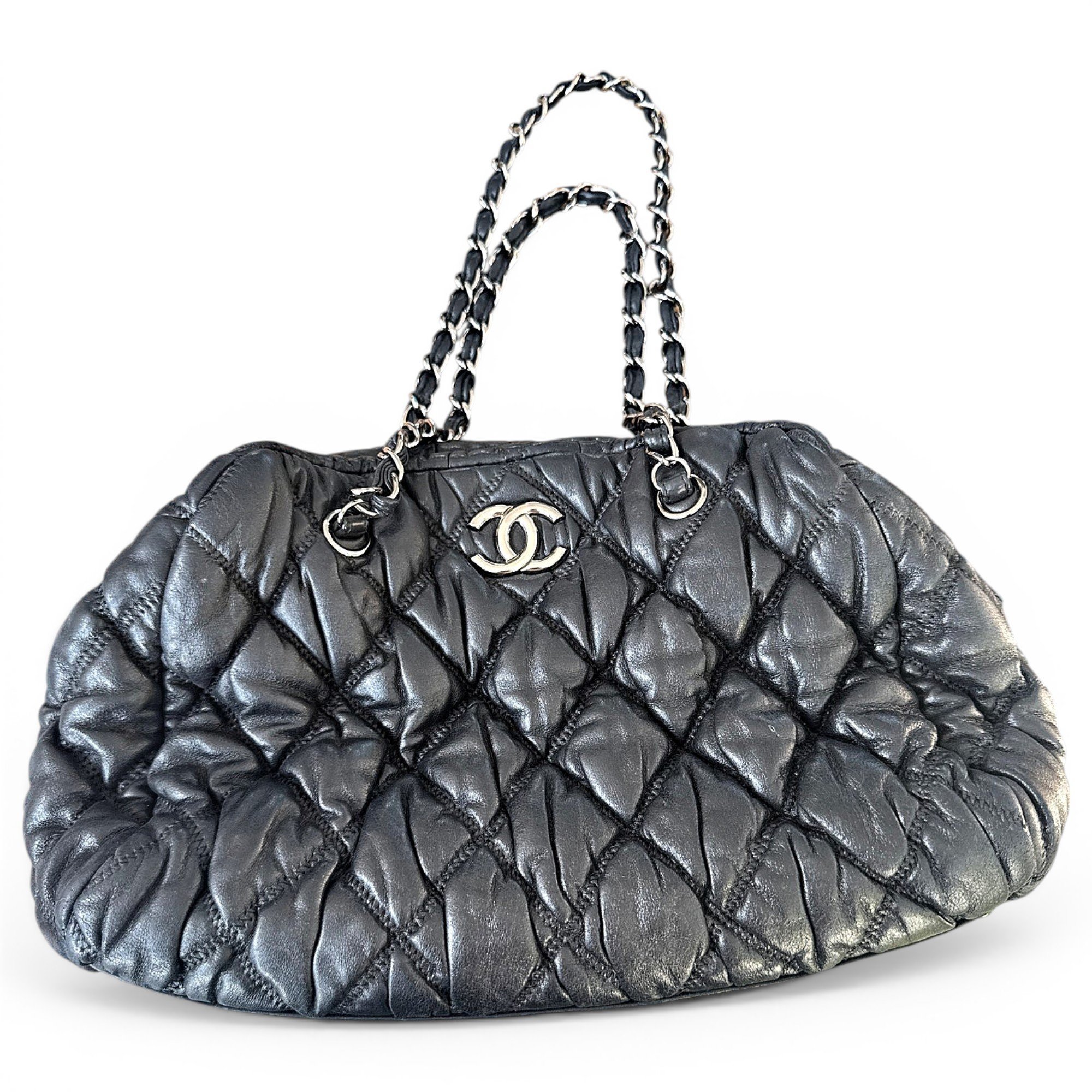 Trendy CC Bowler leather handbag