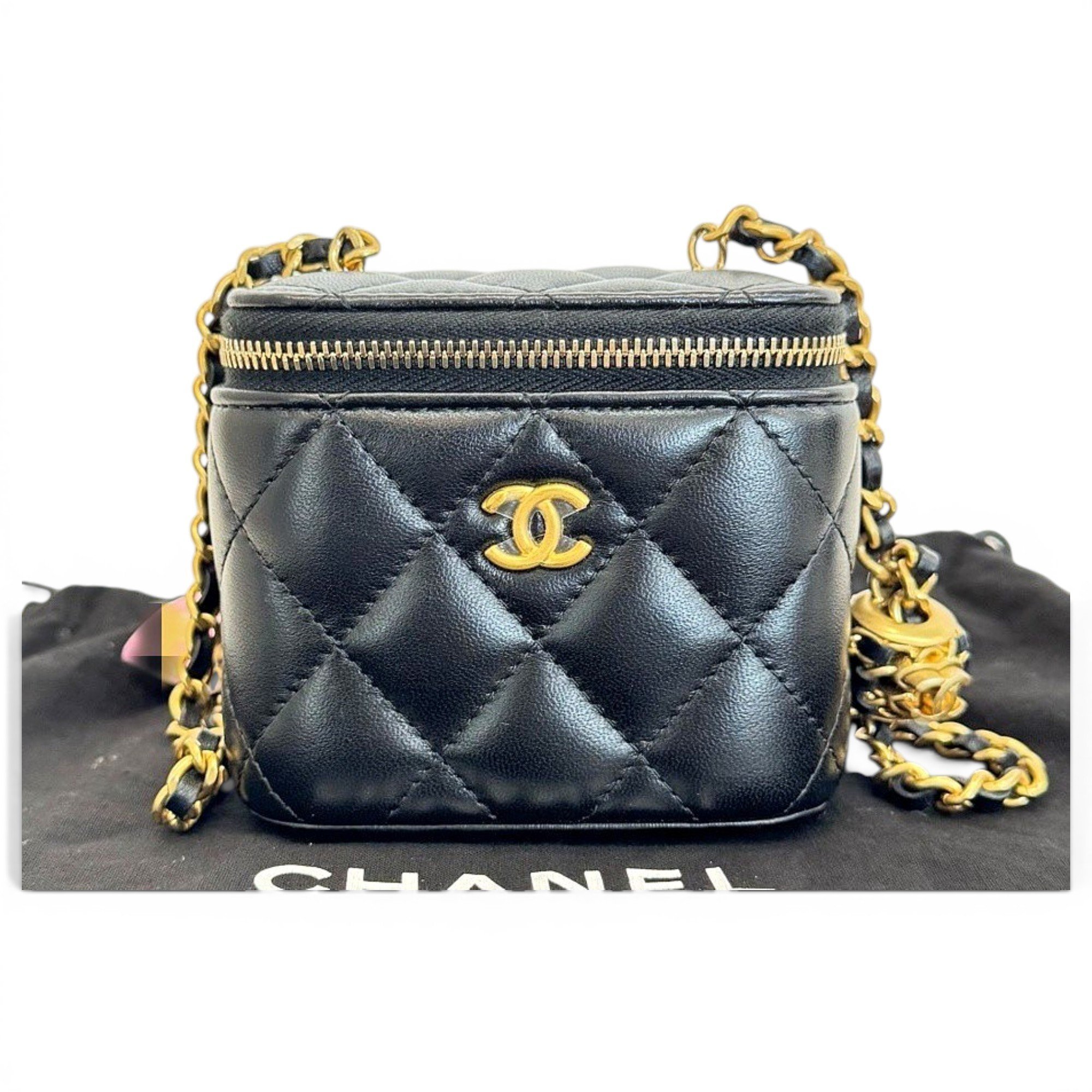 Vanity leather handbag