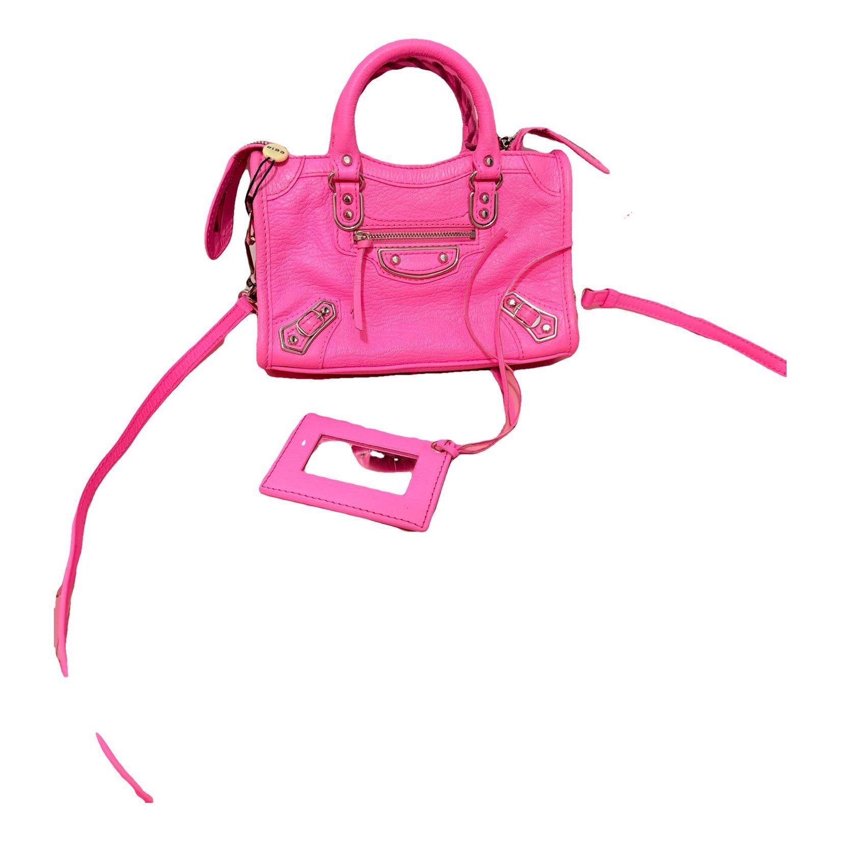 City leather handbag