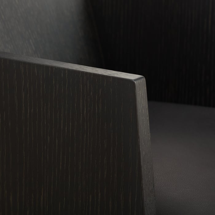 Noir Reeditions J.-m. Frank Par Hermès Chair With Armrests