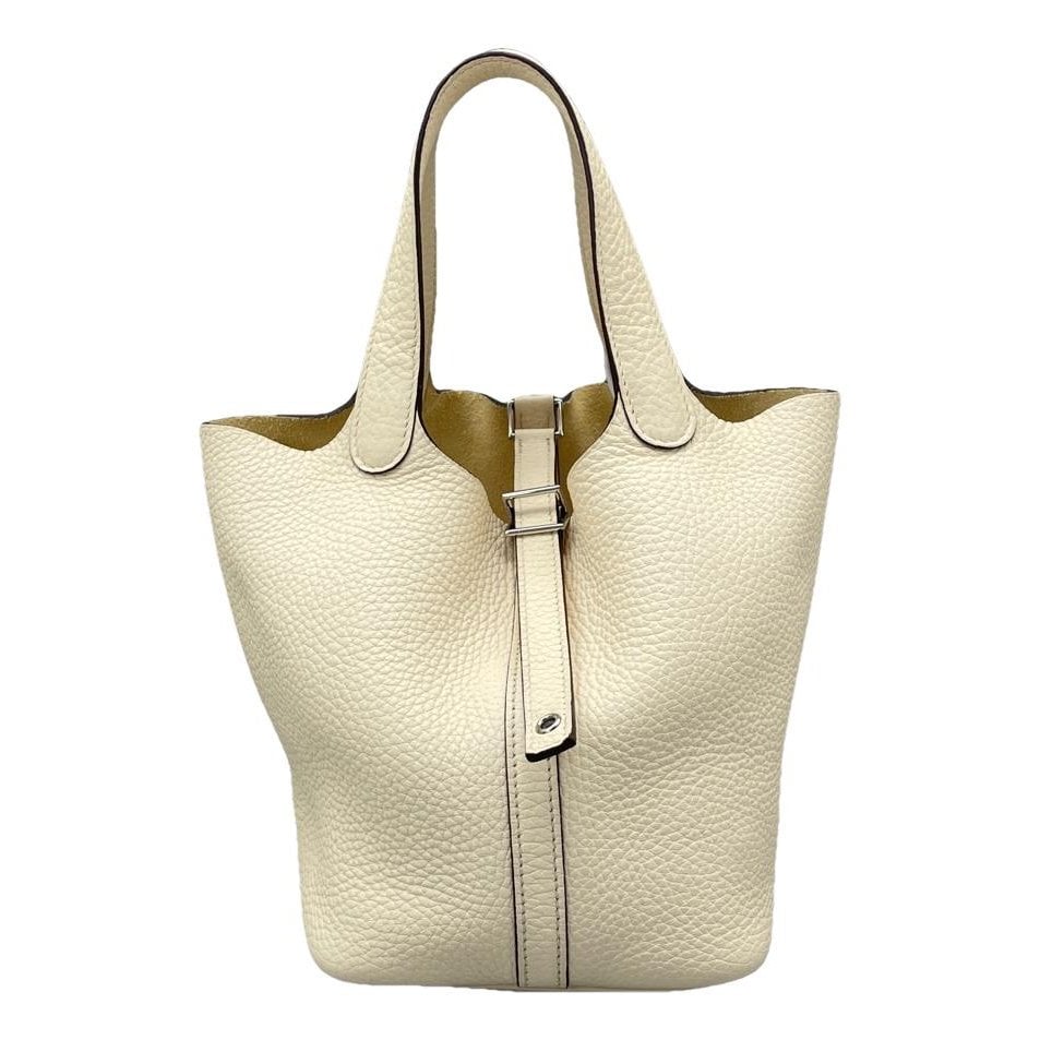 Picotin leather tote