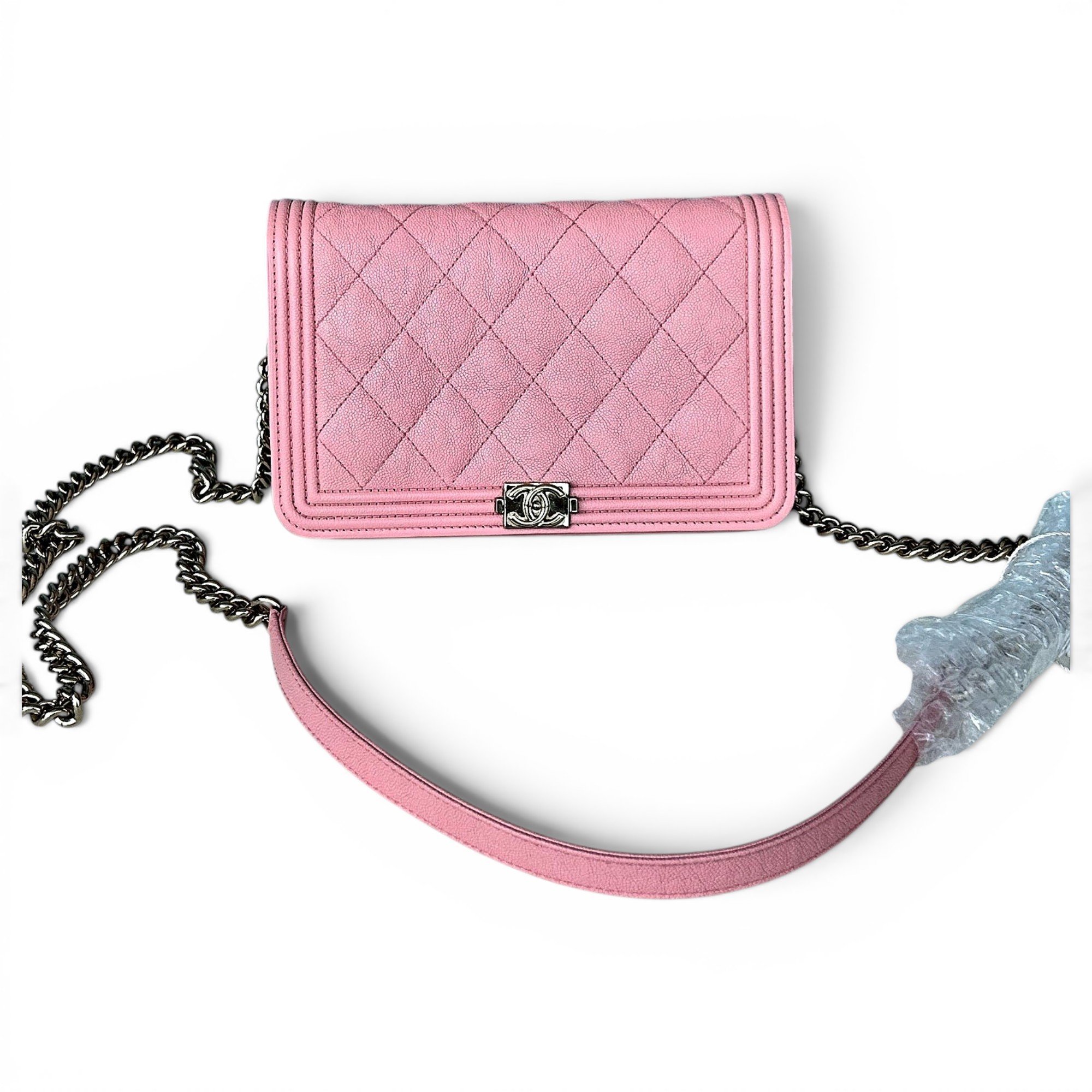 Wallet On Chain Boy leather handbag