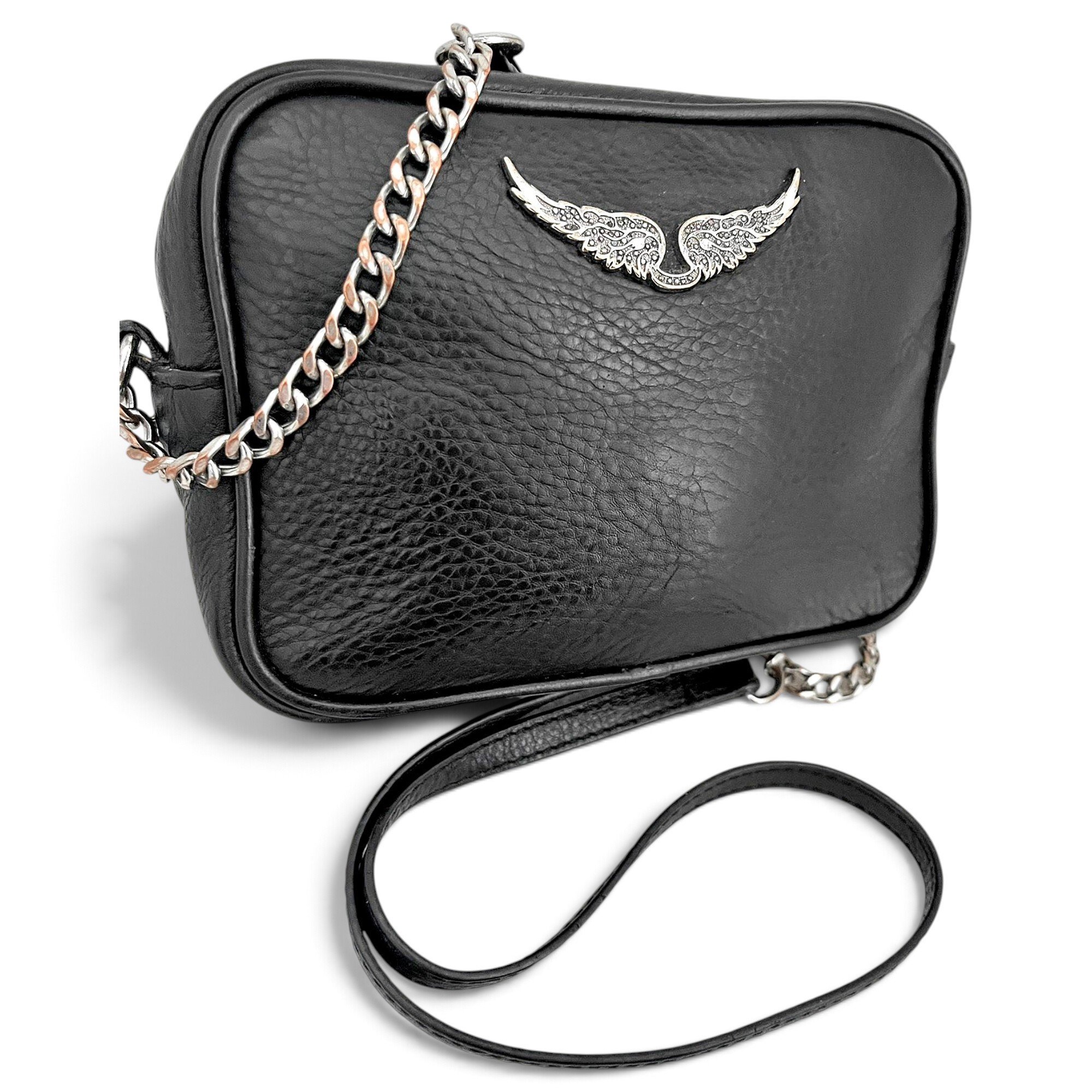 Rock leather crossbody bag