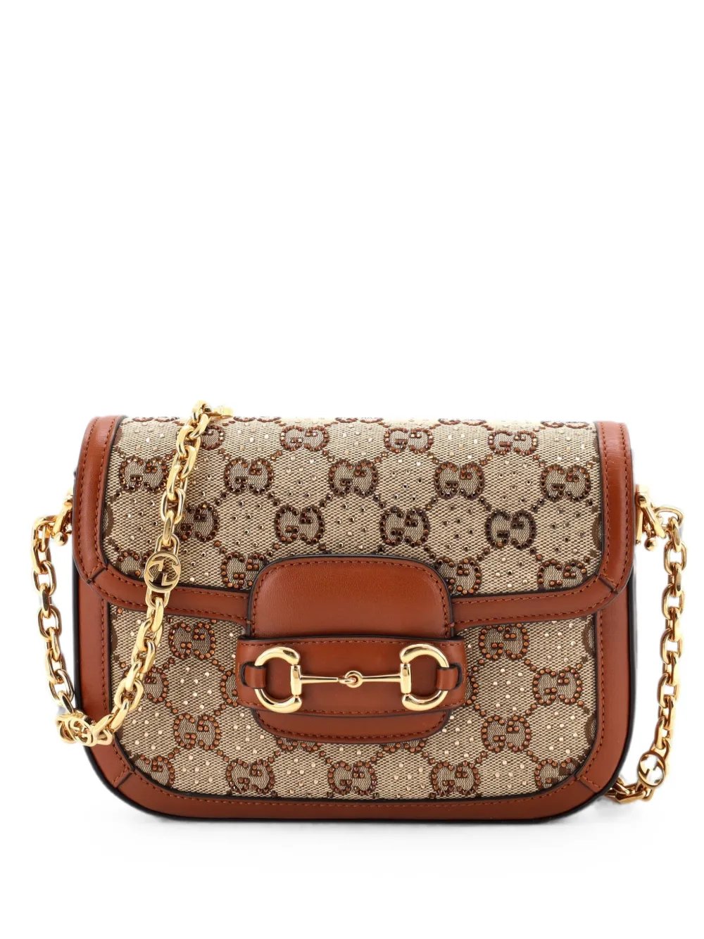 Horsebit 1955 Crystal Embellished GG Canvas Mini shoulder bag