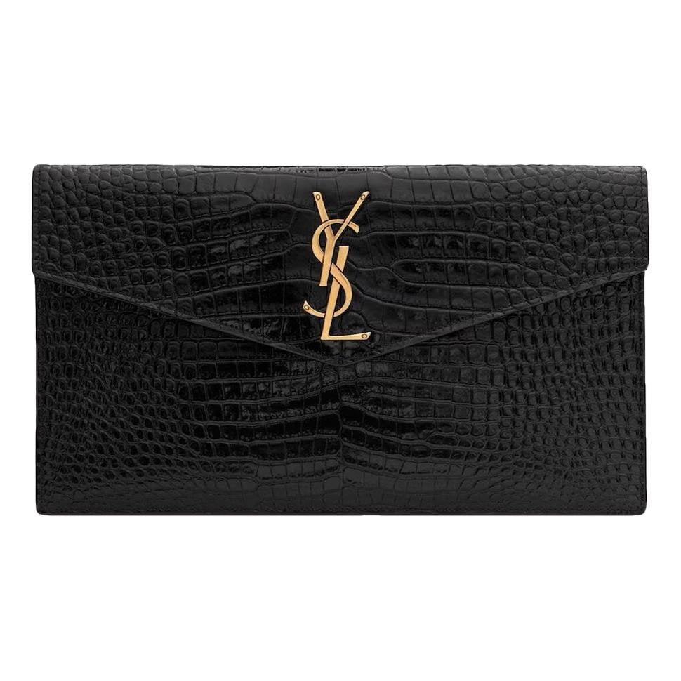 Uptown leather clutch bag