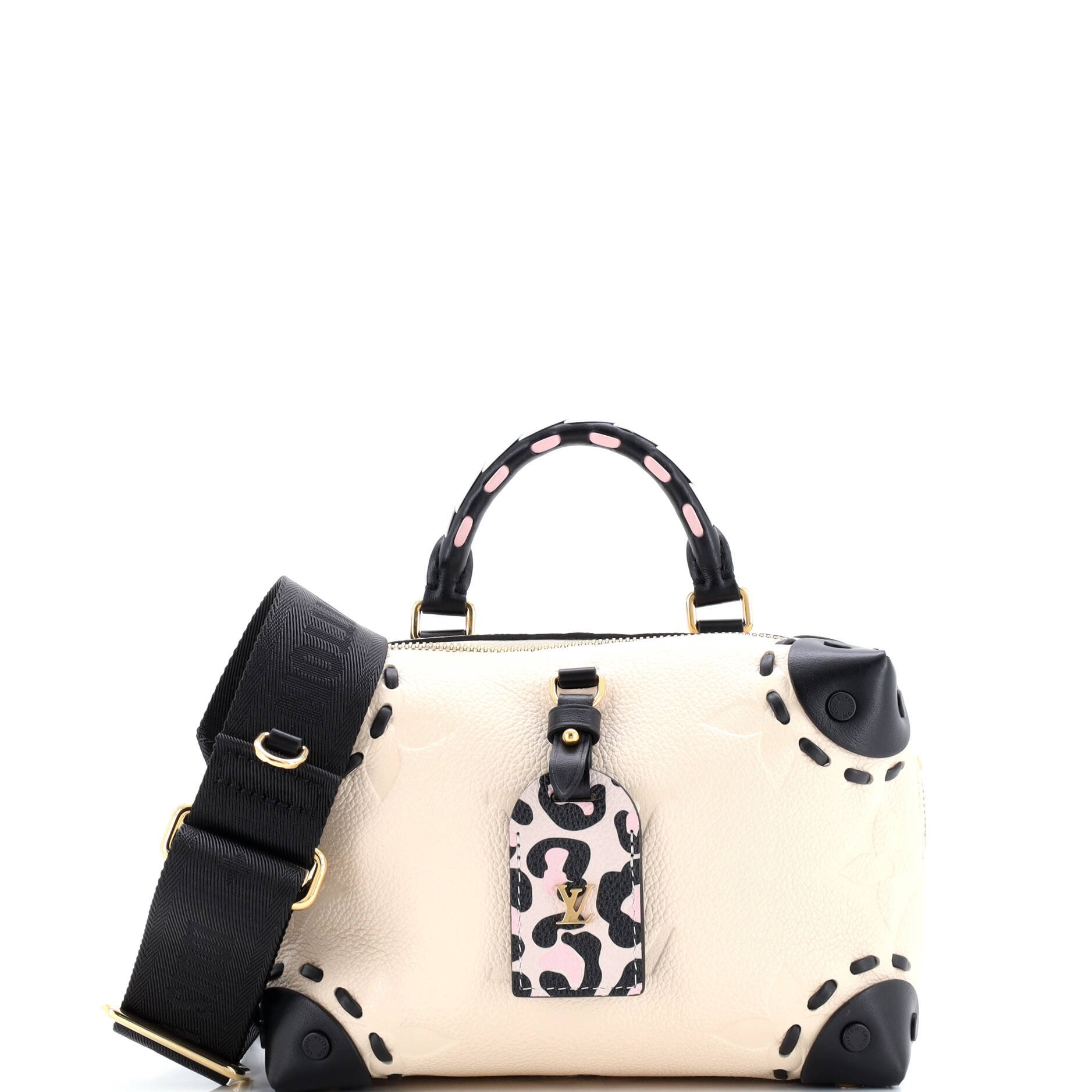 Louis Vuitton Petite Malle Souple Handbag Wild at Heart Monogram Empreinte Giant
