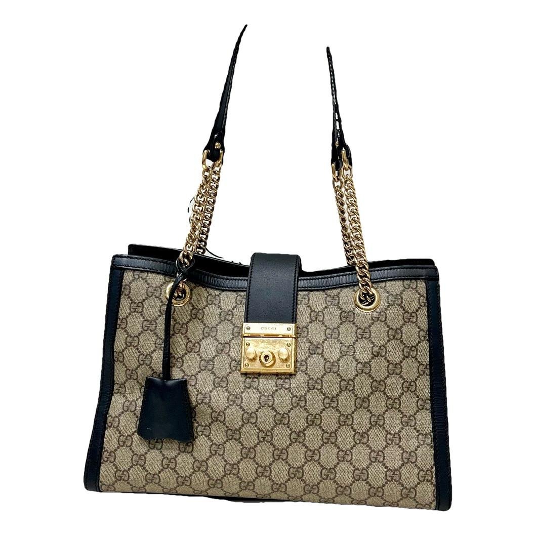 Padlock leather handbag