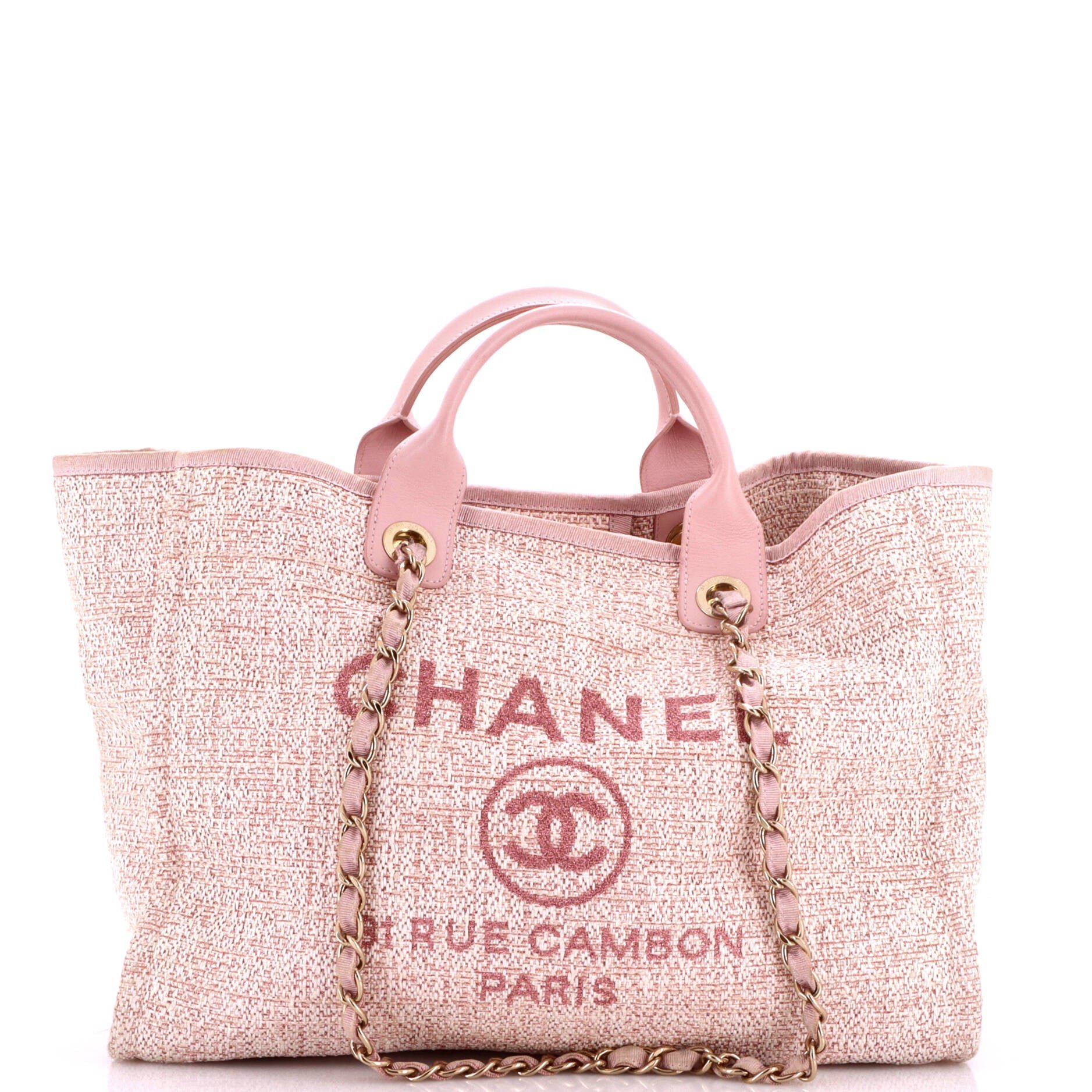 Deauville Tote Raffia with Glitter Detail Medium