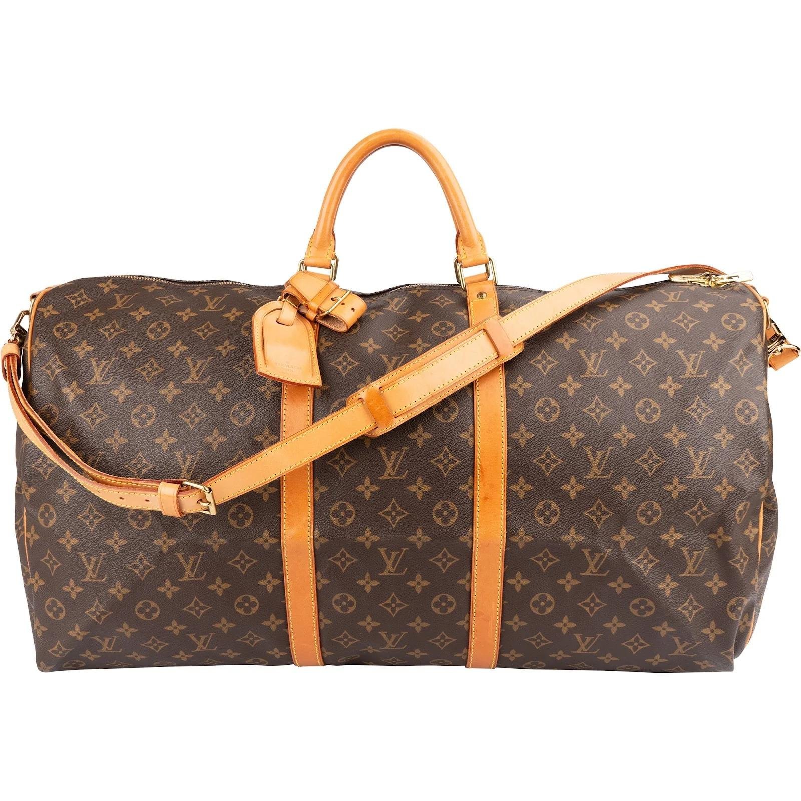 Keepall leather travel bag