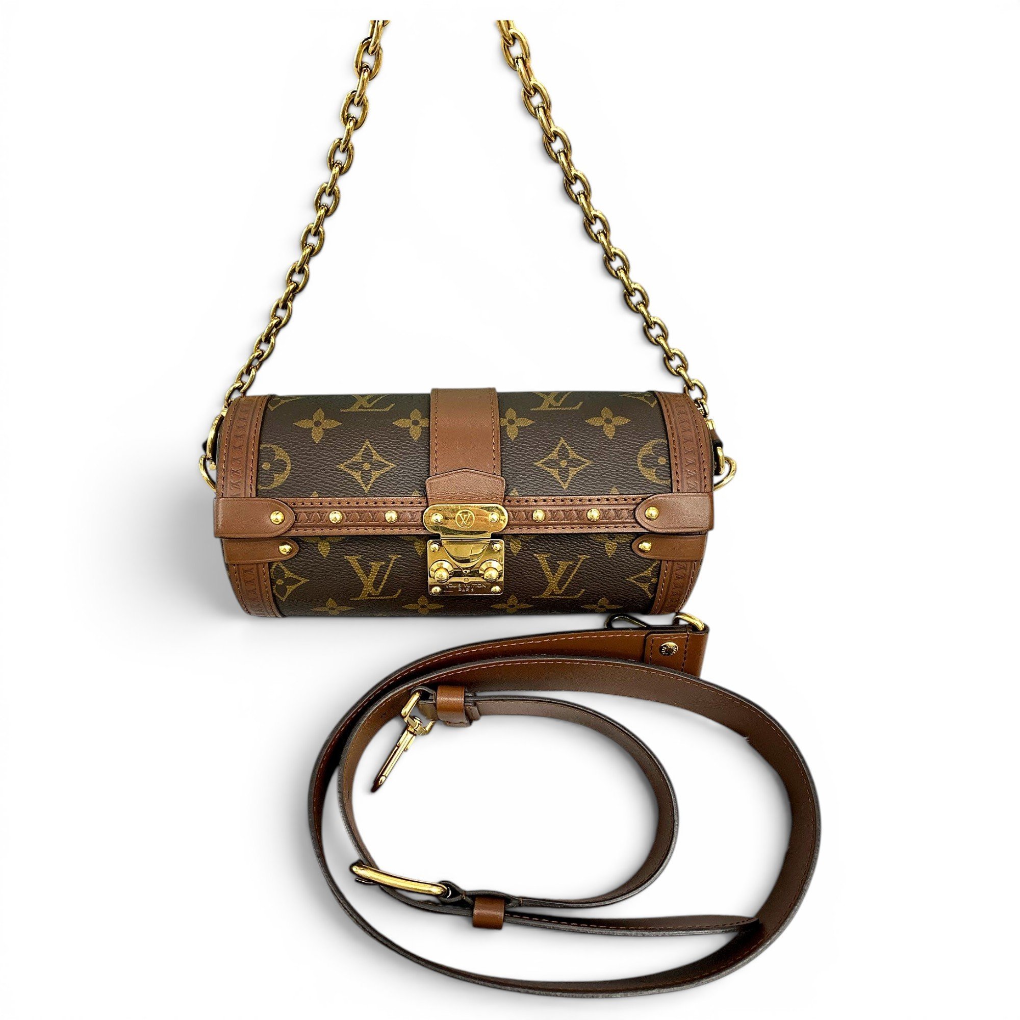 Papillon Trunk leather handbag