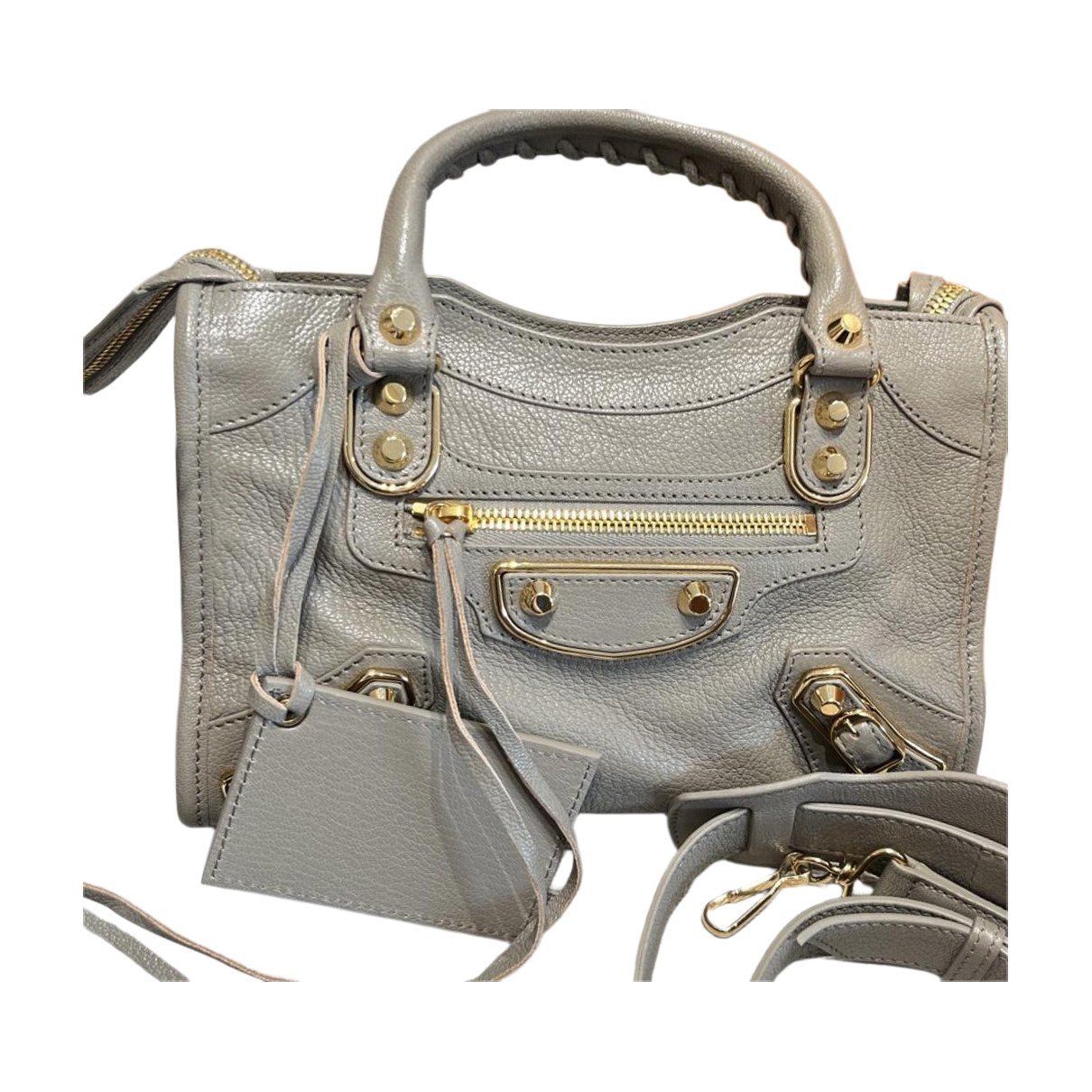 Classic Metalic leather handbag