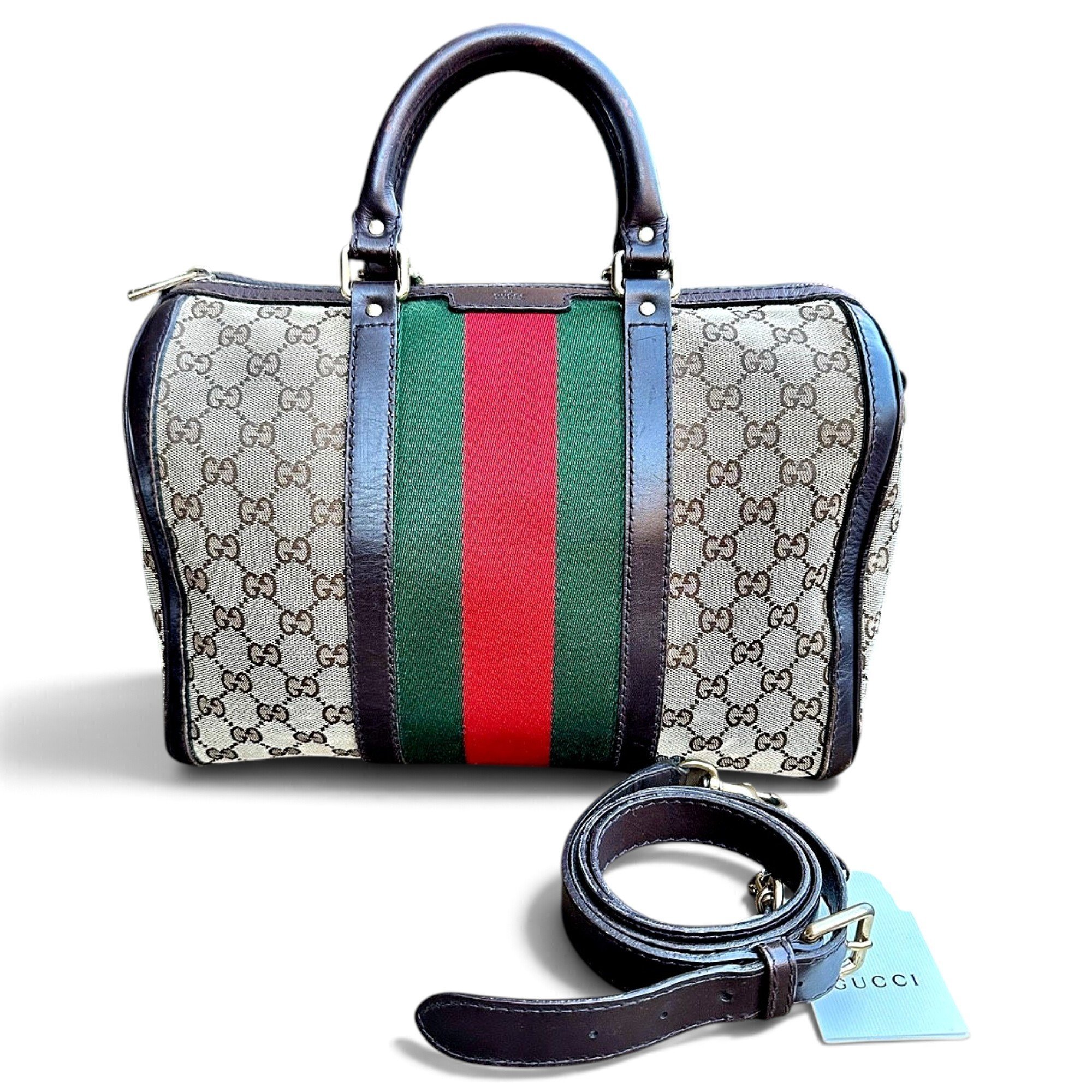 Leather bowling bag