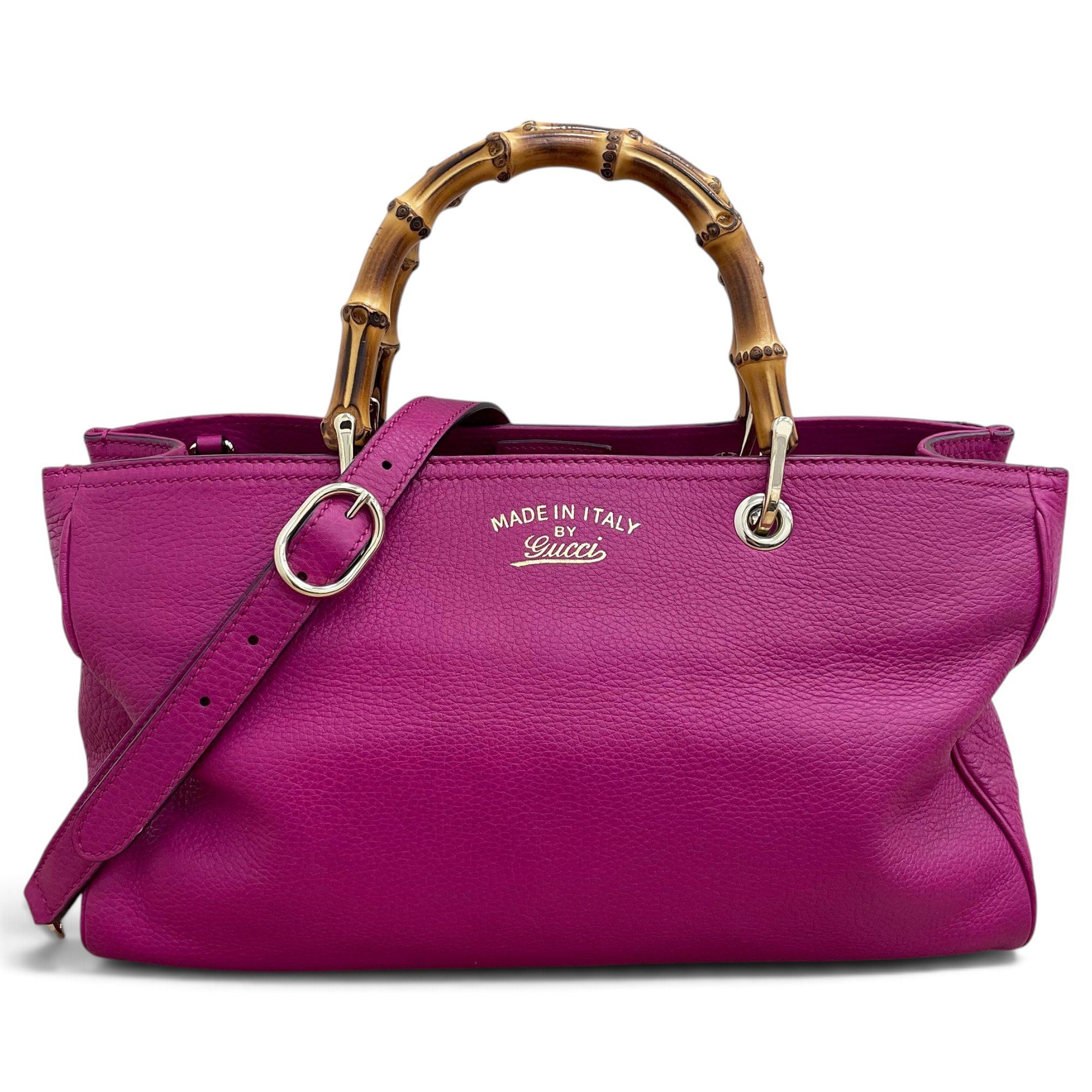Bamboo Shopper leather handbag
