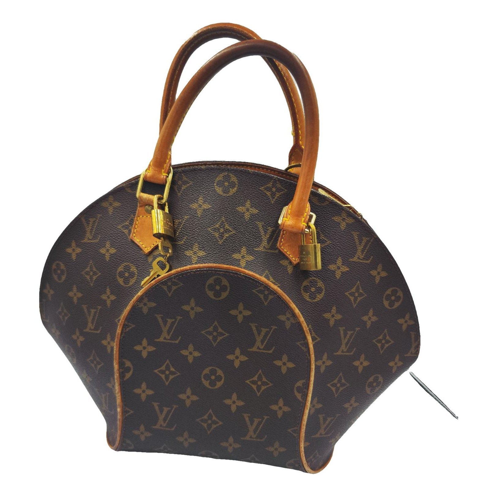 Ellipse leather handbag
