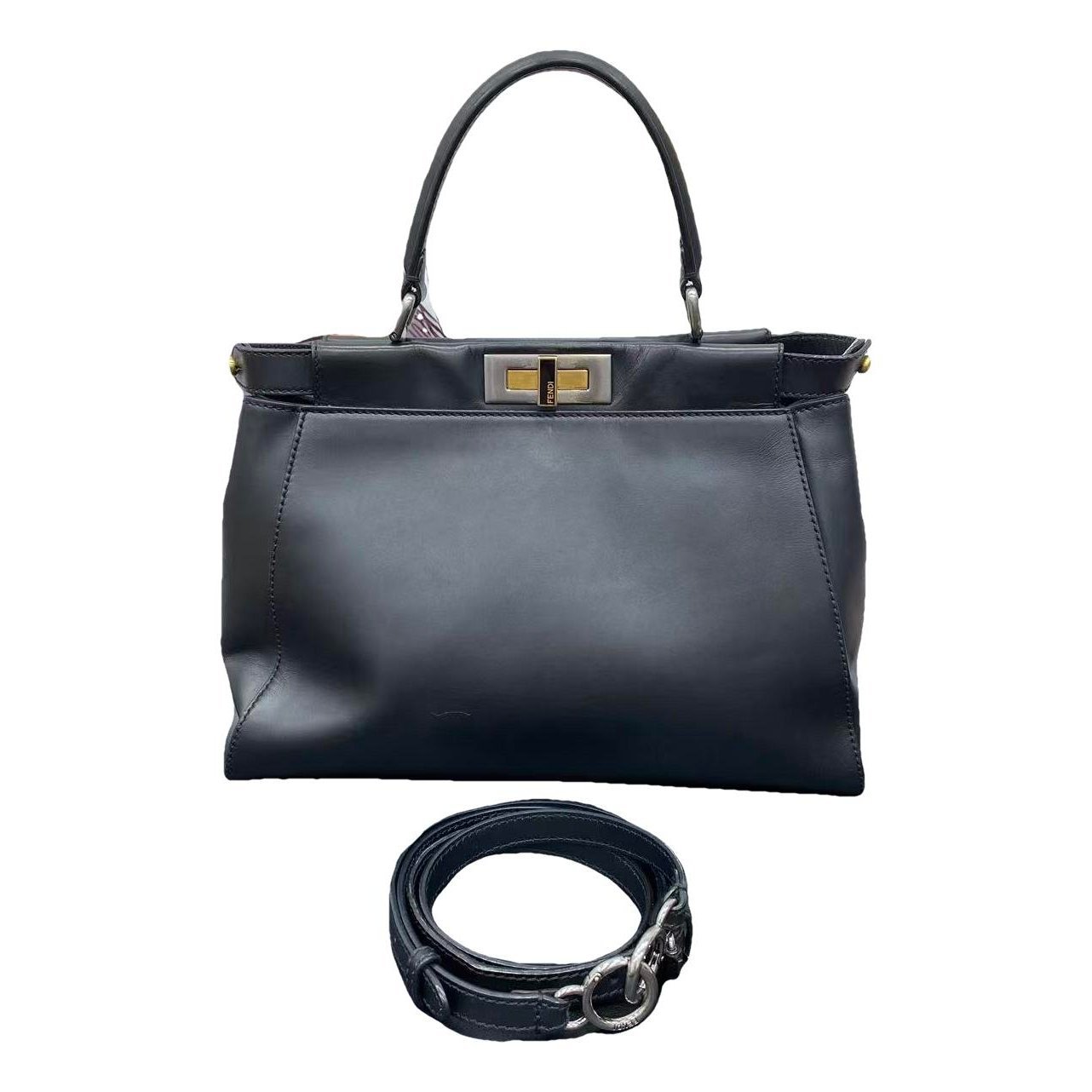 Peekaboo leather handbag