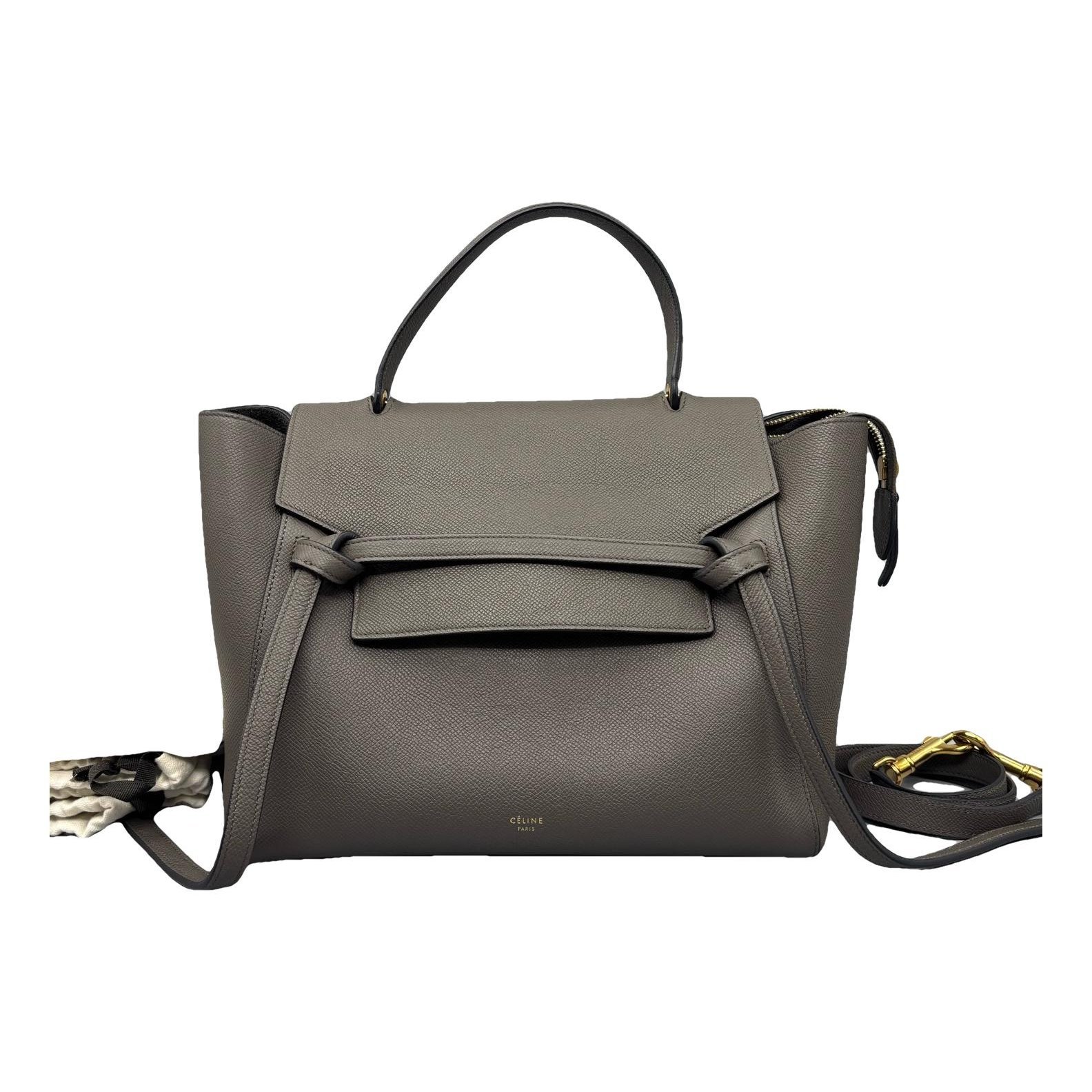 Belt leather handbag
