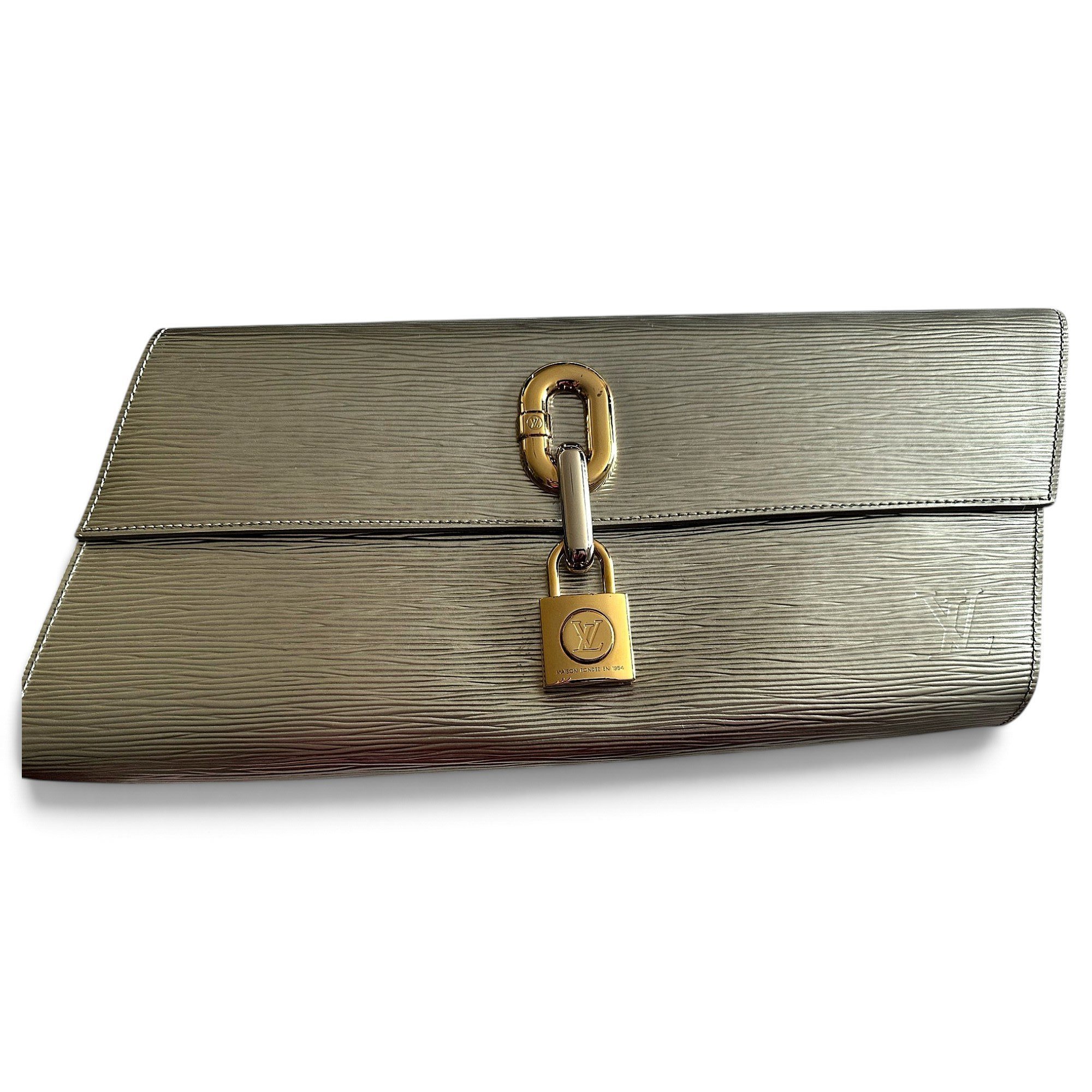 Leather clutch bag