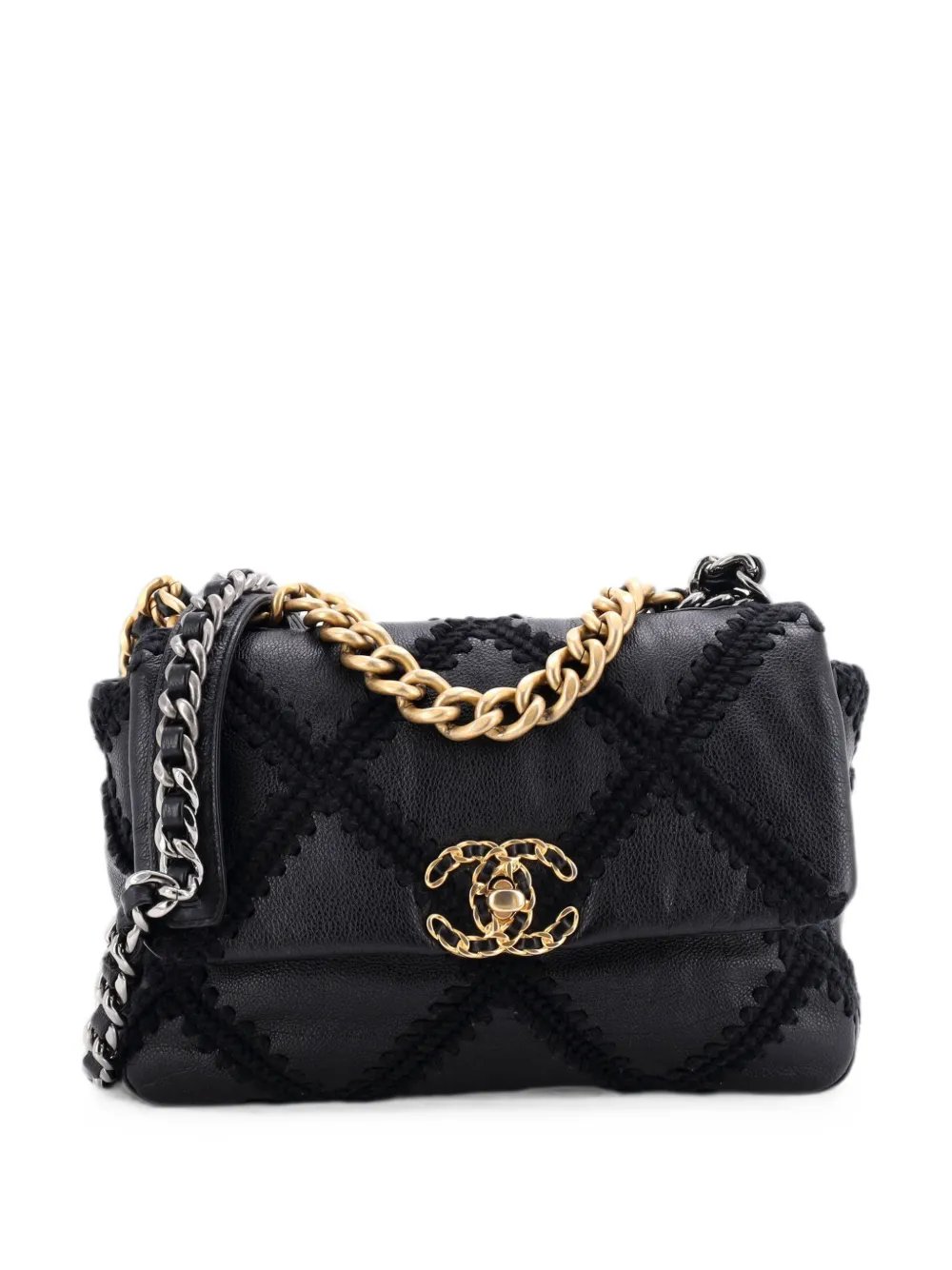 19 Flap Bag Crochet Quilted Calfskin Medium crossbody bag