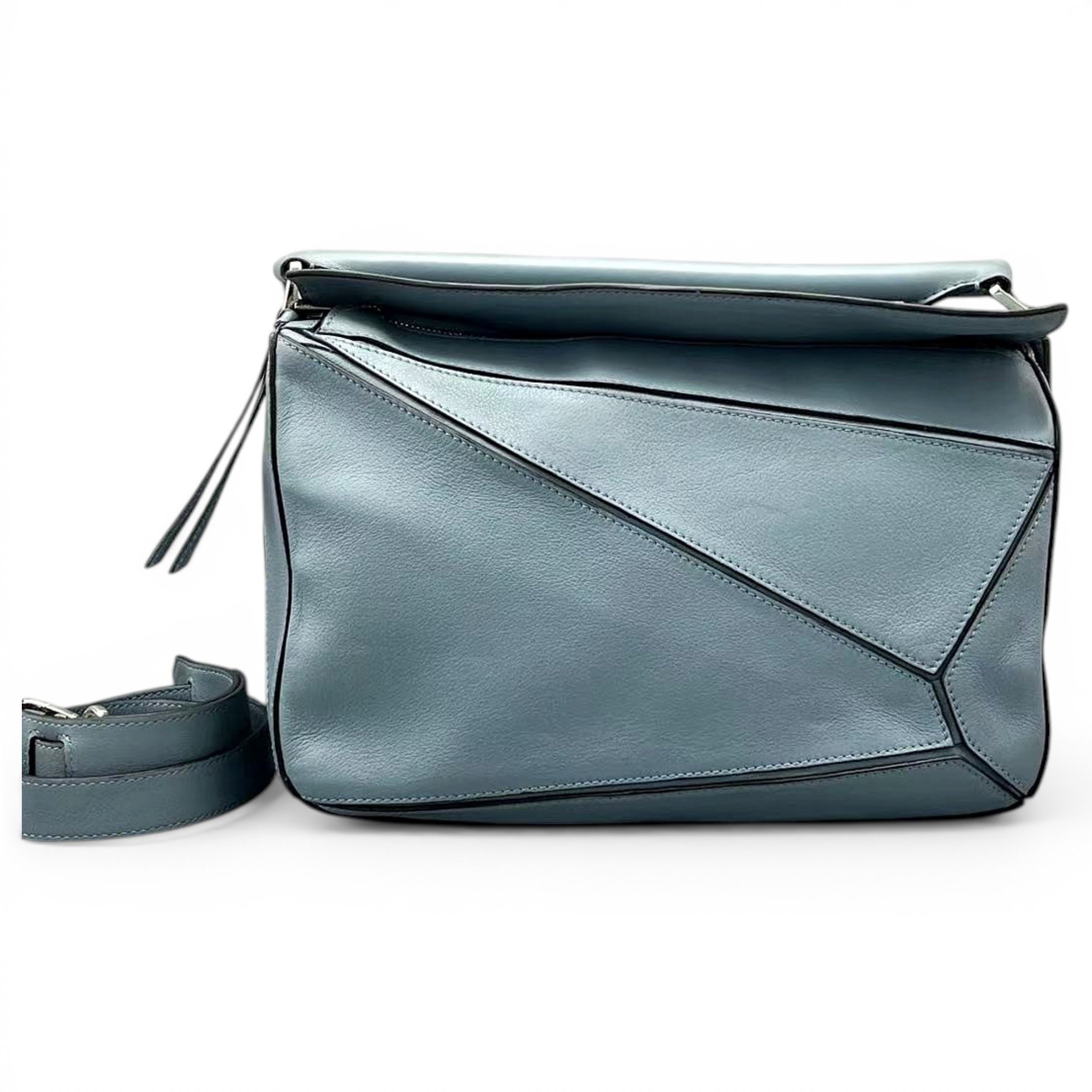 Puzzle leather handbag